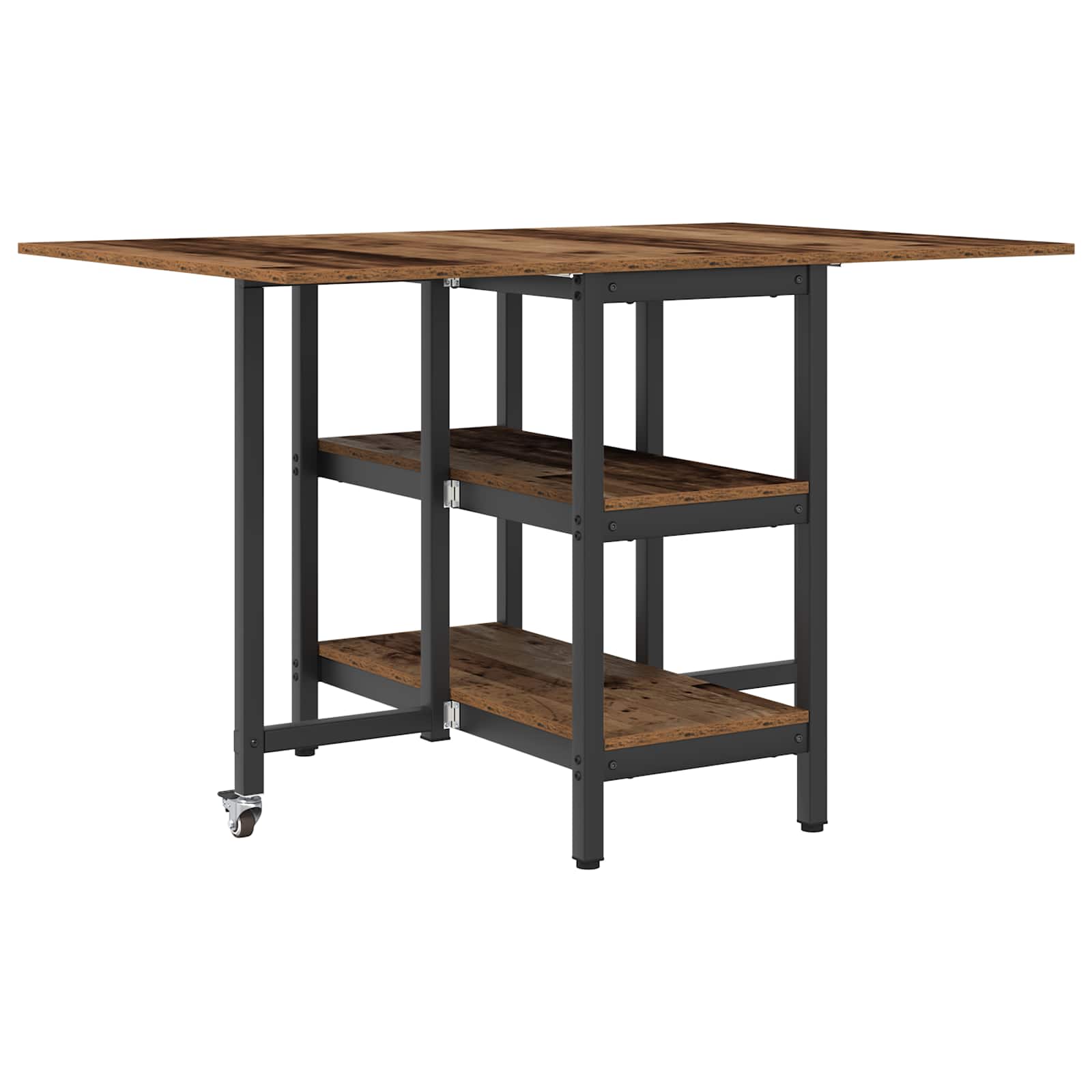 Table à dîner 122 x 80 x 76,5 cm Bois d'ingénierie Bois ancien - XIOS