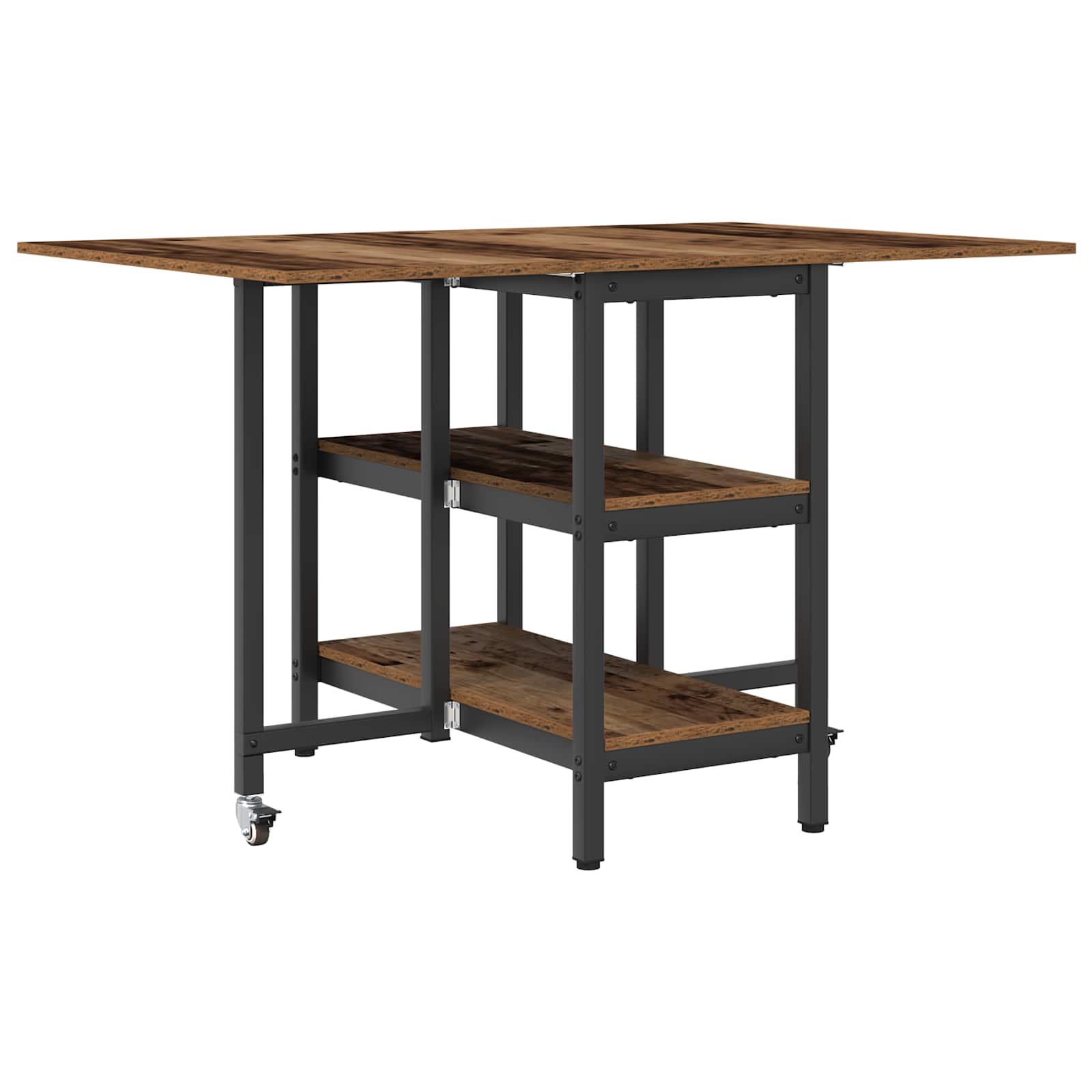 Table à dîner 122 x 80 x 76,5 cm Bois d'ingénierie Bois ancien - XIOS