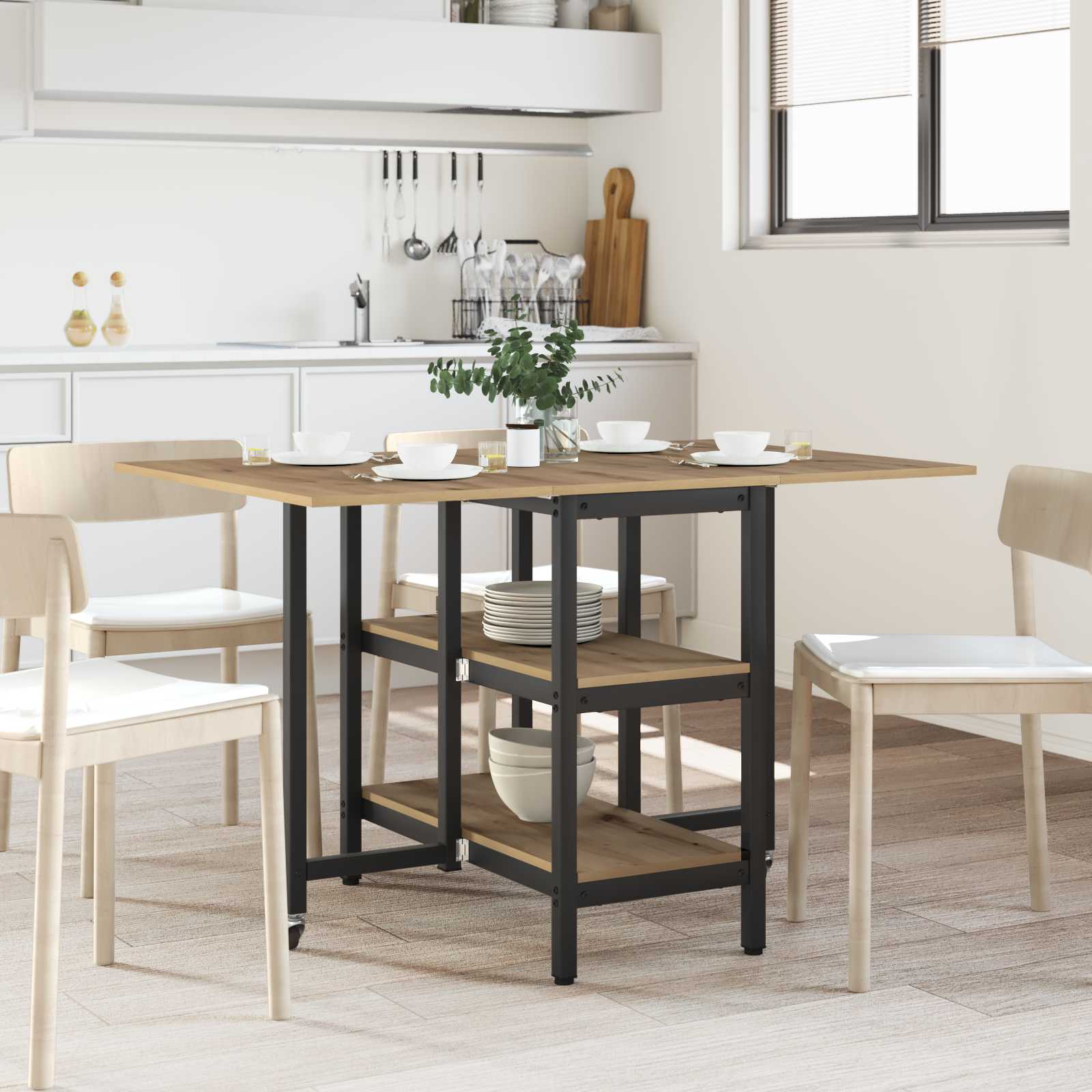 Table à dîner 122 x 80 x 76,5 cm Bois d'ingénierie - XIOS