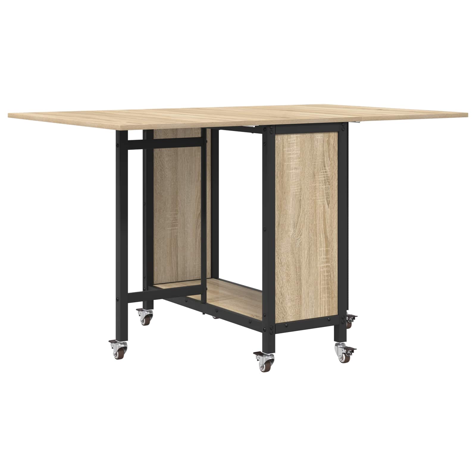 Table à manger pliante avec roulettes 130 x 80 x 76,5 cm - XIOS