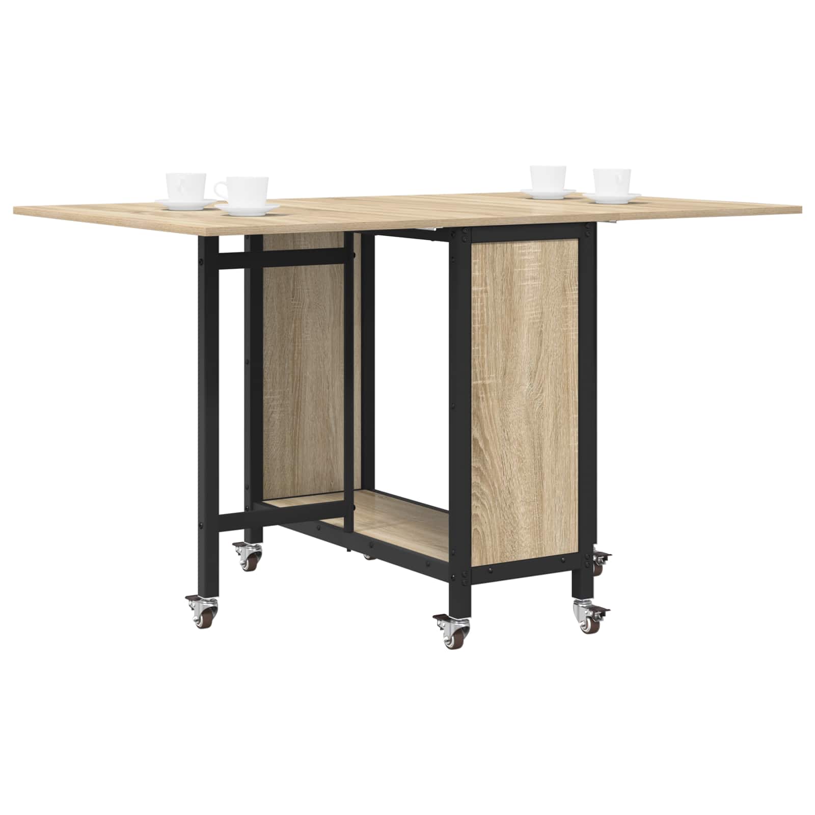 Table à manger pliante avec roulettes 130 x 80 x 76,5 cm - XIOS