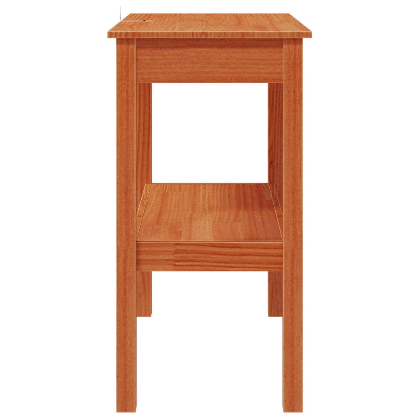 Table console Brun Ciré 80 x 40 x 75 cm Bois massif en pin - XIOS