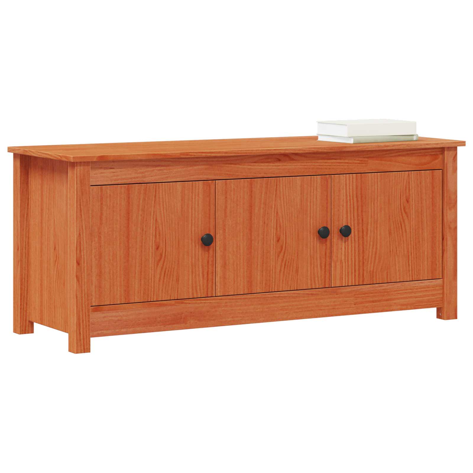 Cabinet à chaussures Brun Ciré 110 x 38 x 45,5 cm Pin massif - XIOS