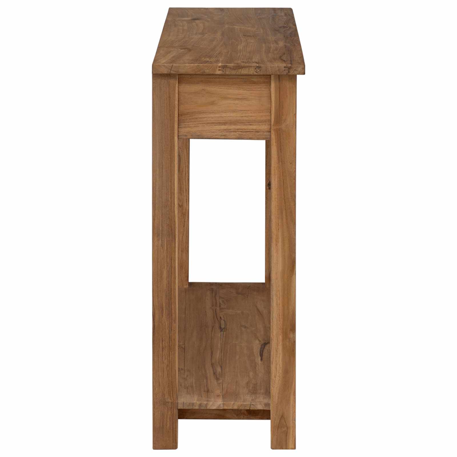 Table console Naturel 90 x 30 x 80 cm Bois de teck massif