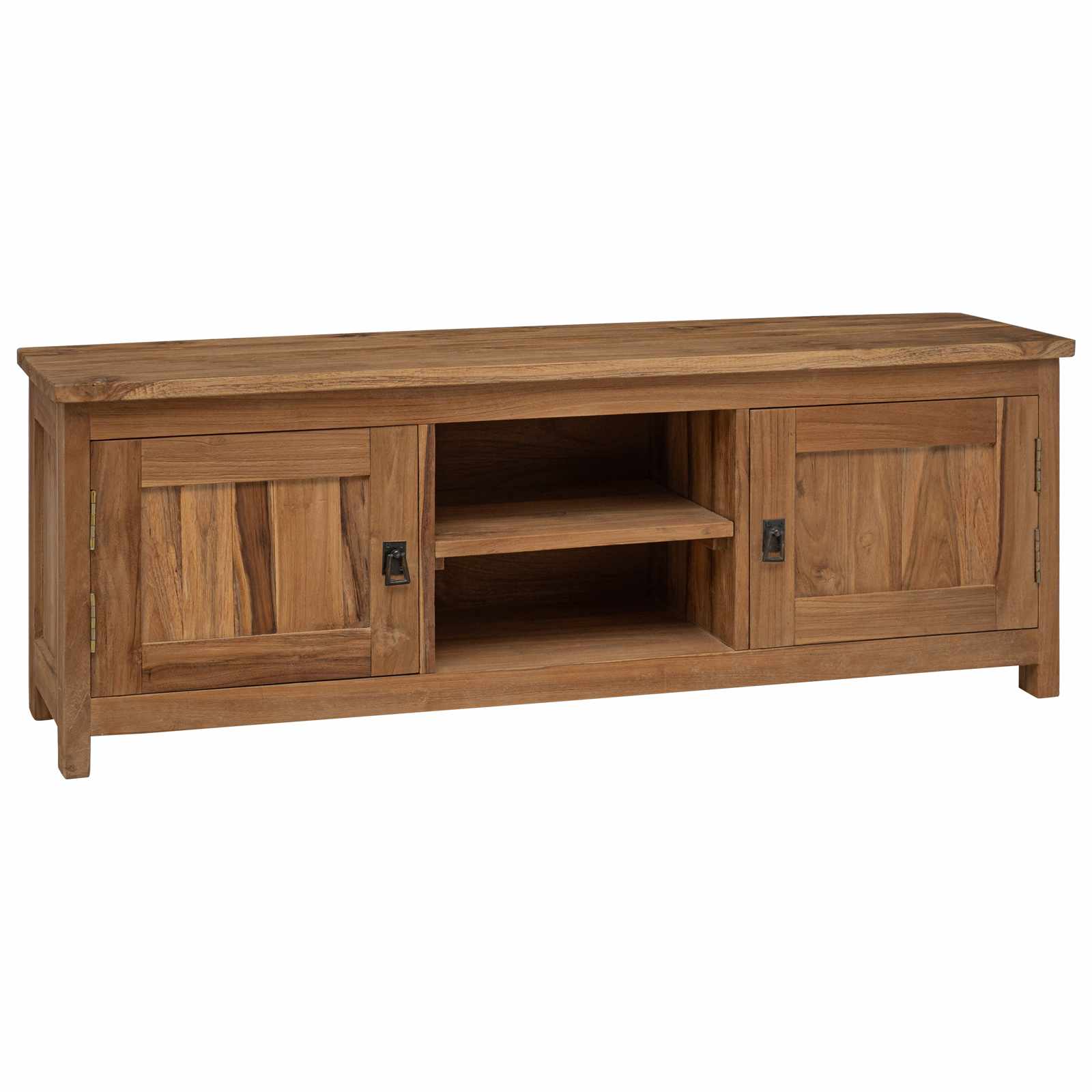 Meuble tv 110 x 30 x 40 cm Naturel Bois de teck massif