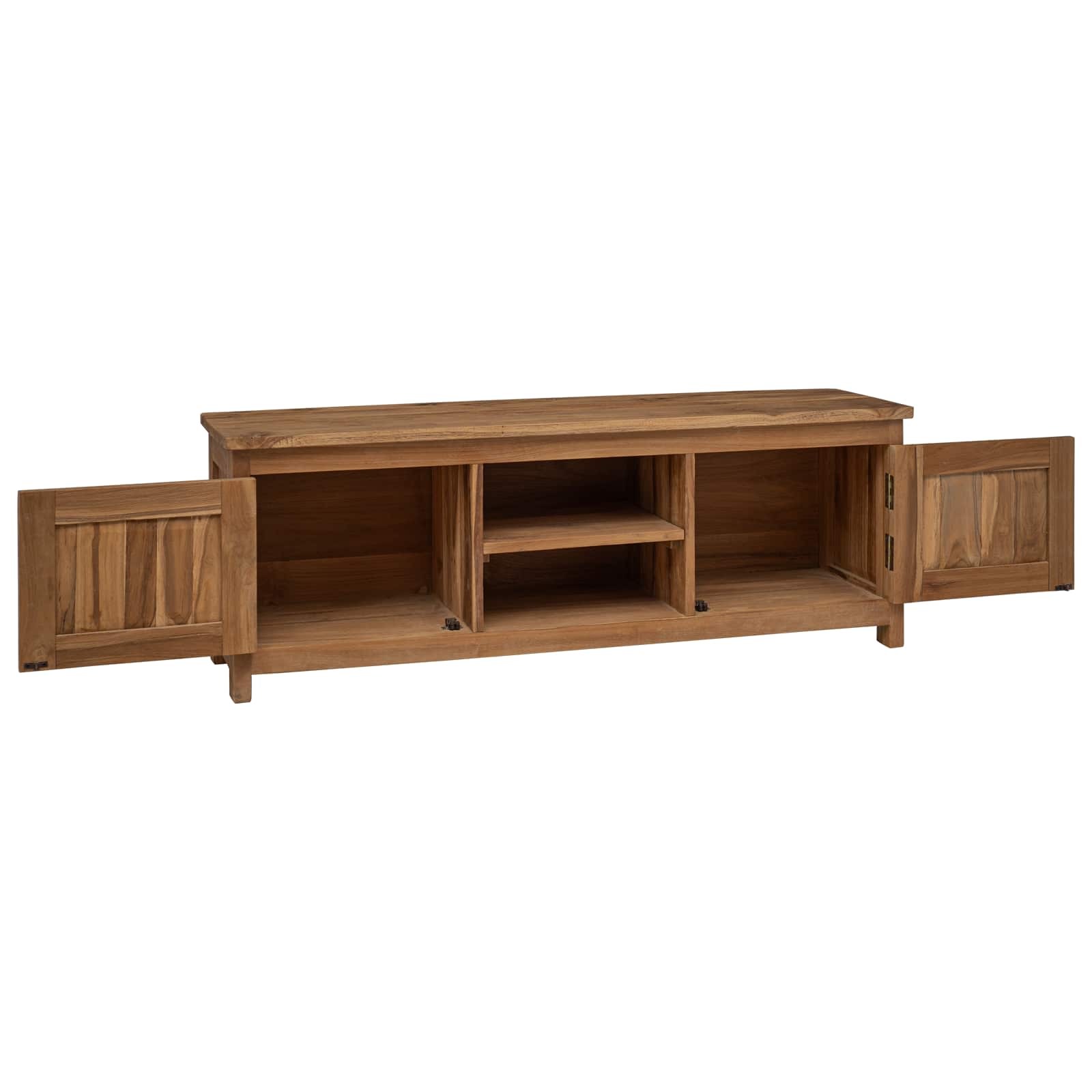 Meuble tv 110 x 30 x 40 cm Naturel Bois de teck massif