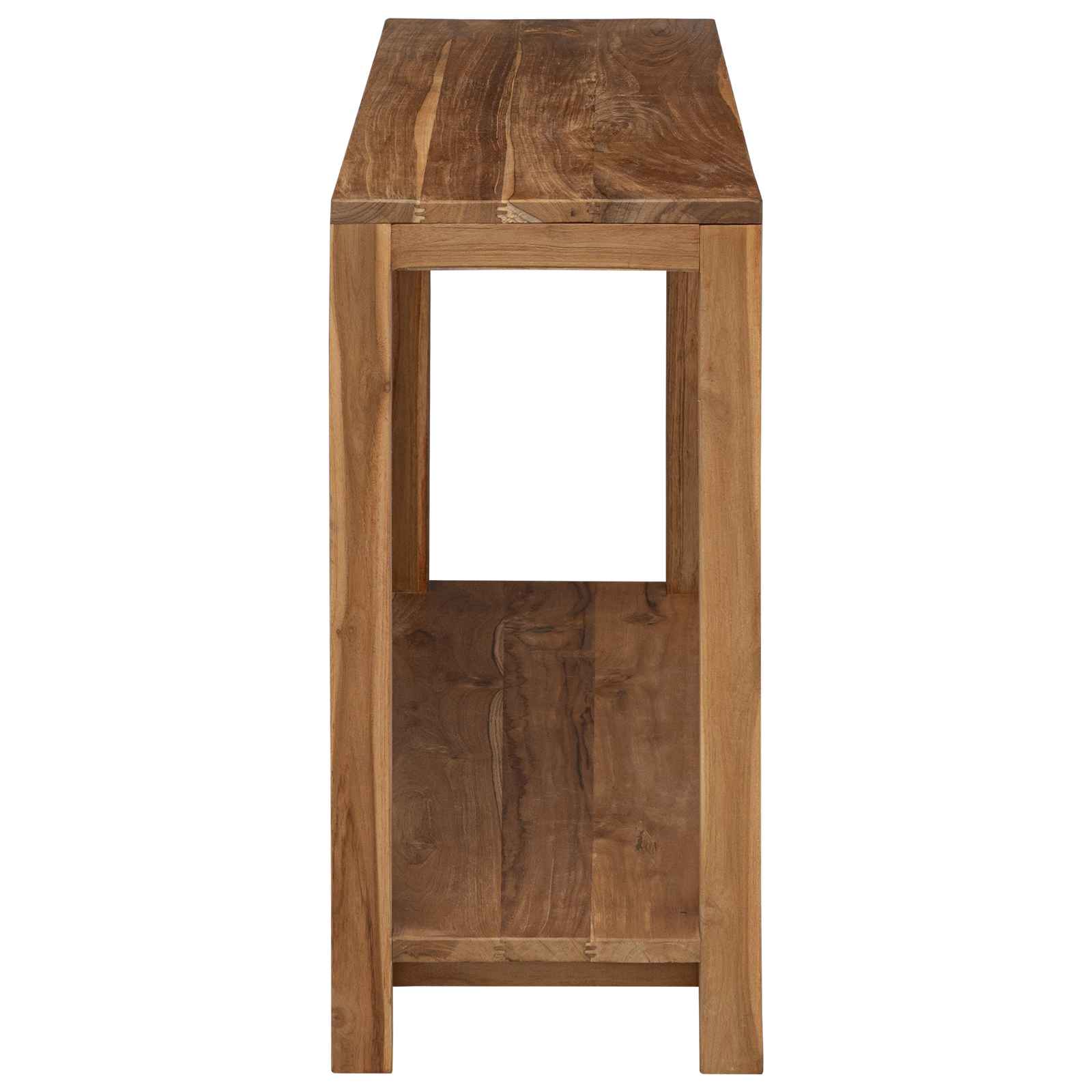 Table console Naturel 110 x 35 x 75 cm Bois de teck massif