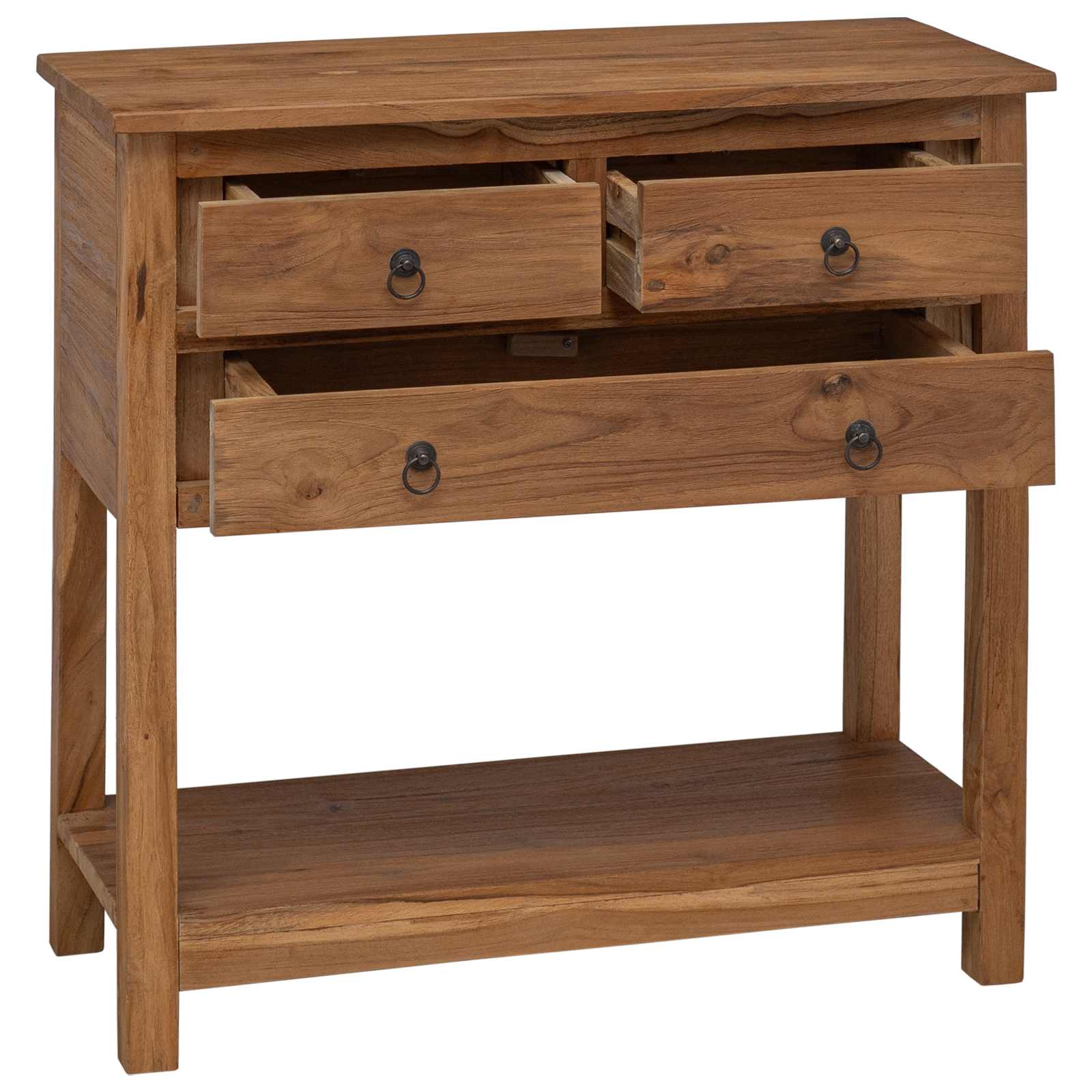 Buffet Naturel 79 x 35 x 80 cm Bois de teck massif - XIOS