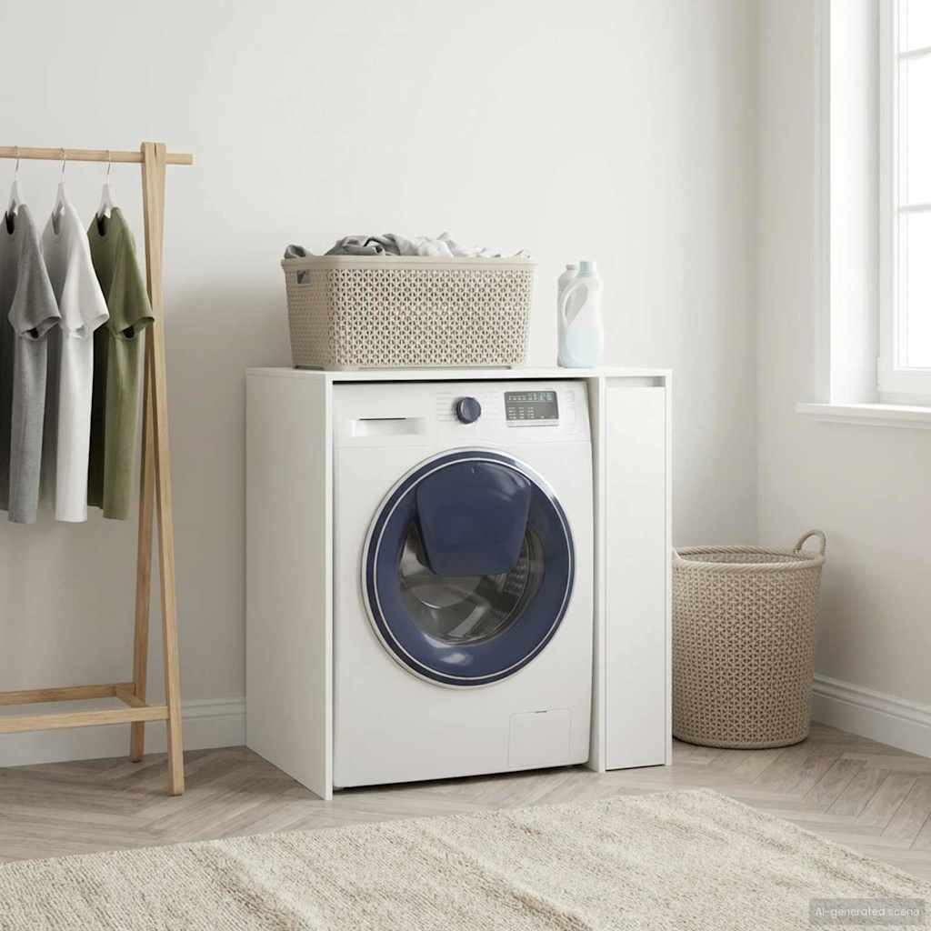 Armoire pour machine à laver avec porte Blanc 87 x 60 x 89 cm