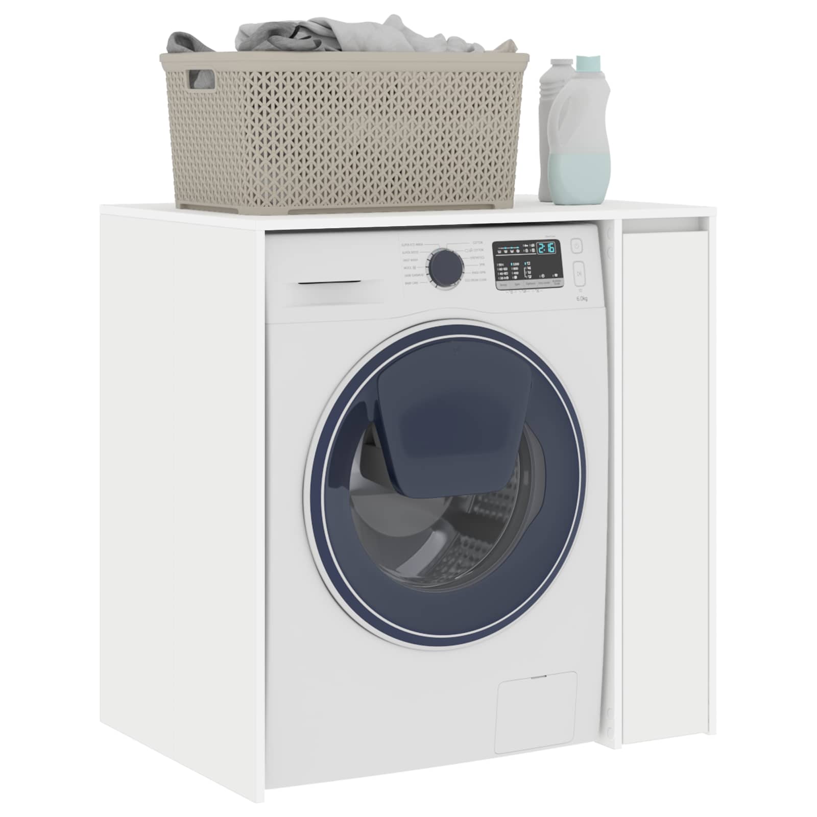 Armoire pour machine à laver avec porte Blanc 87 x 60 x 89 cm