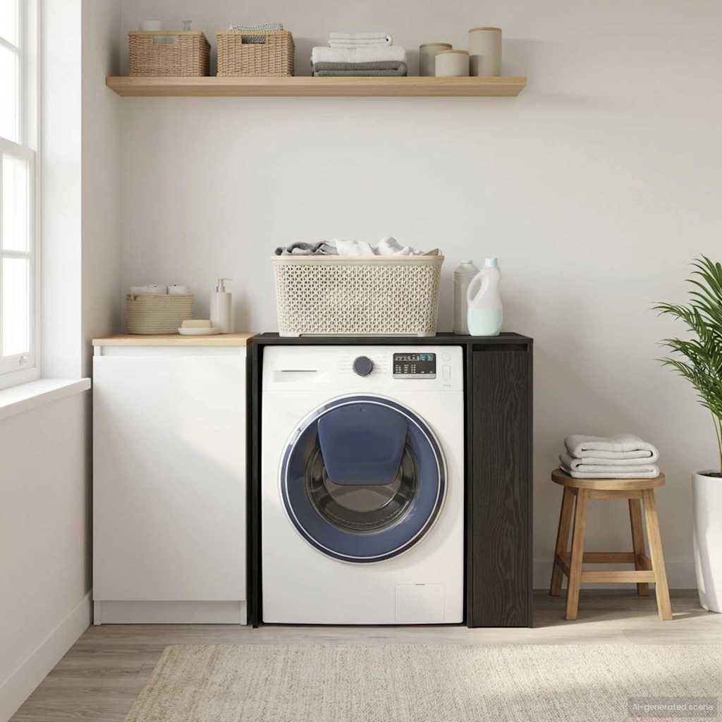 Armoire pour machine à laver Chêne noir 87 x 60 x 89 cm