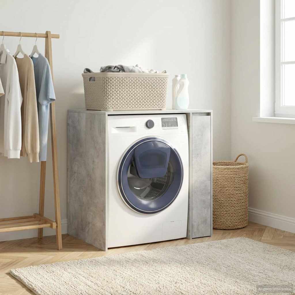 Armoire pour machine à laver avec porte Béton 87 x 60 x 89 cm