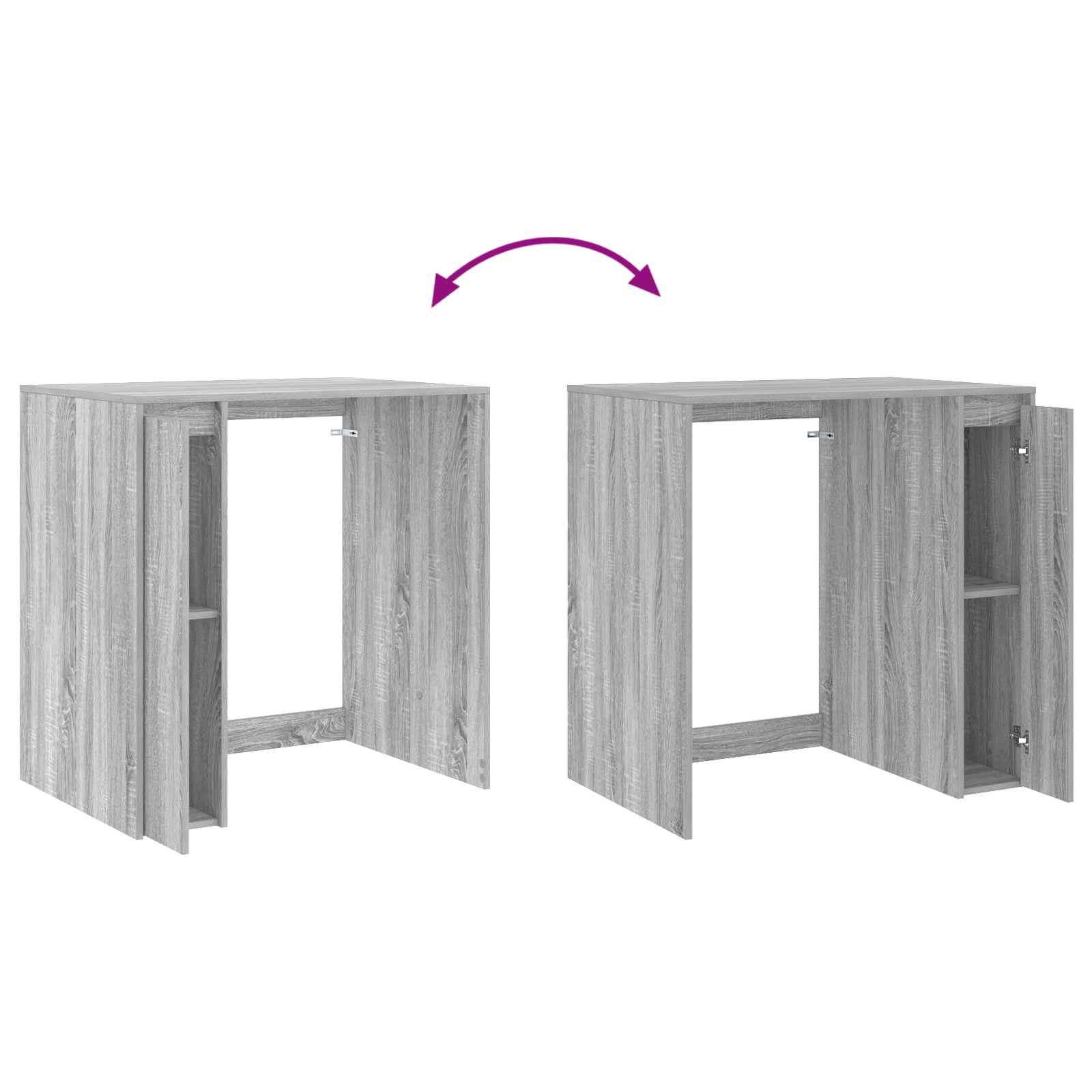 Armoire pour machine à laver Gris Sonoma 87 x 60 x 89 cm - XIOS