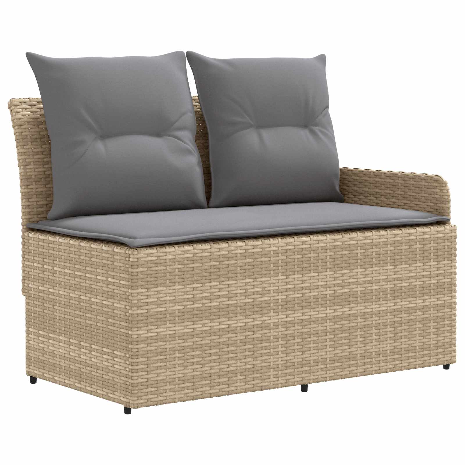 Ensembles de meubles 4 pcs Beige et Gris clair Rotin PE - XIOS
