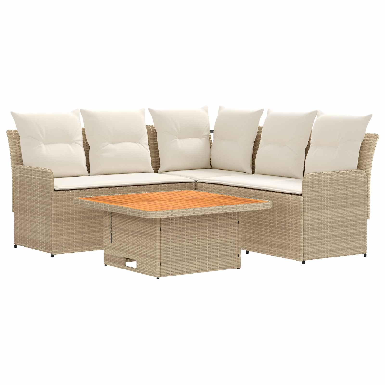 Ensembles de meubles 4 pcs Beige et crème Rotin PE - XIOS