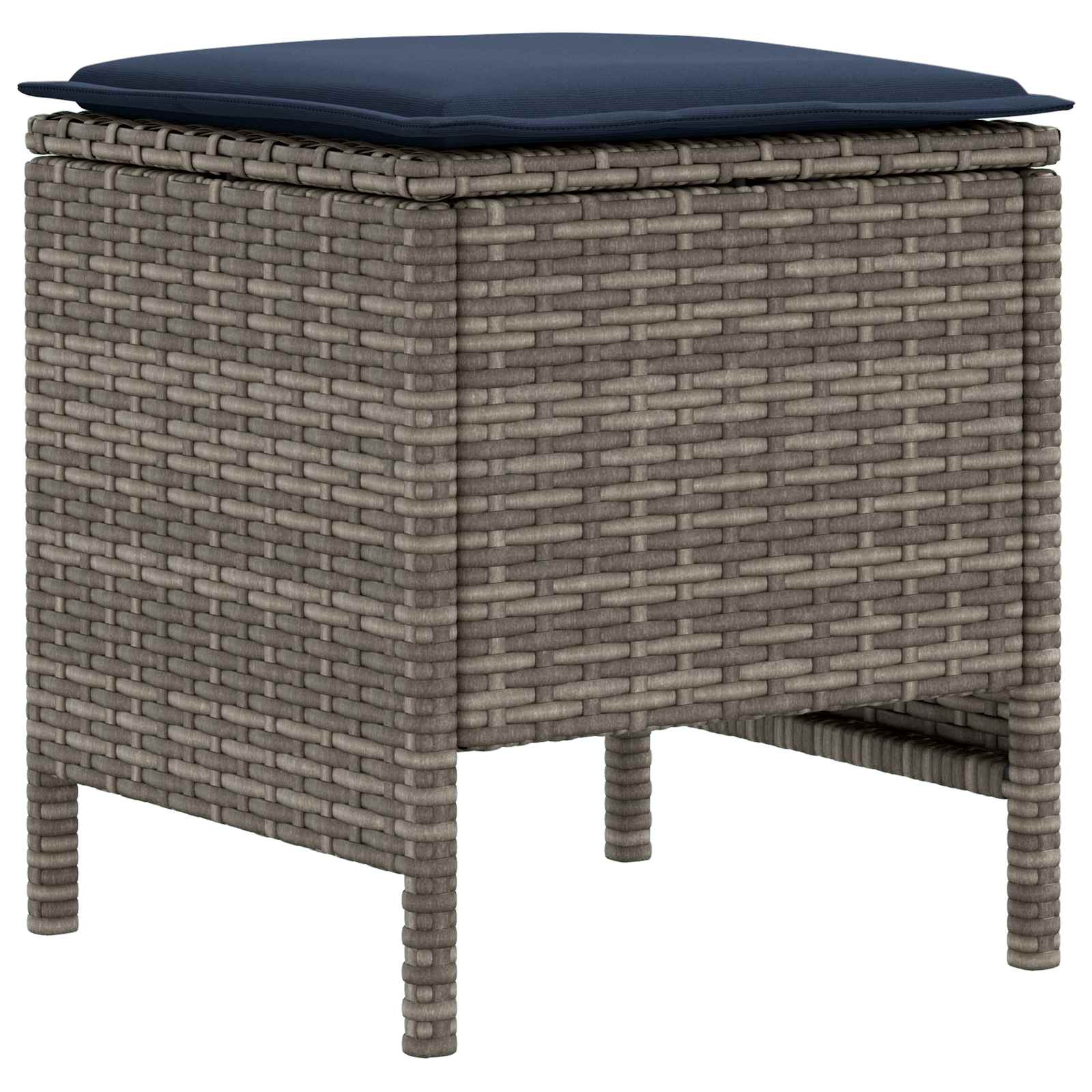 Ensembles de meubles 6 pcs Gris et bleu marine Rotin PE - XIOS