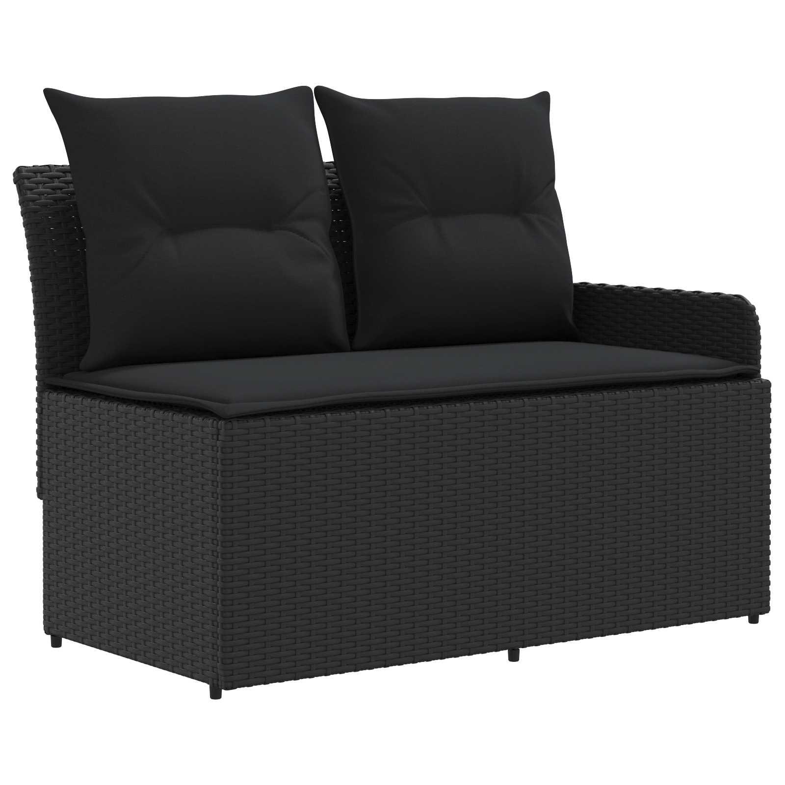 Ensembles de meubles avec oreiller 5 pcs Noir Rotin PE - XIOS