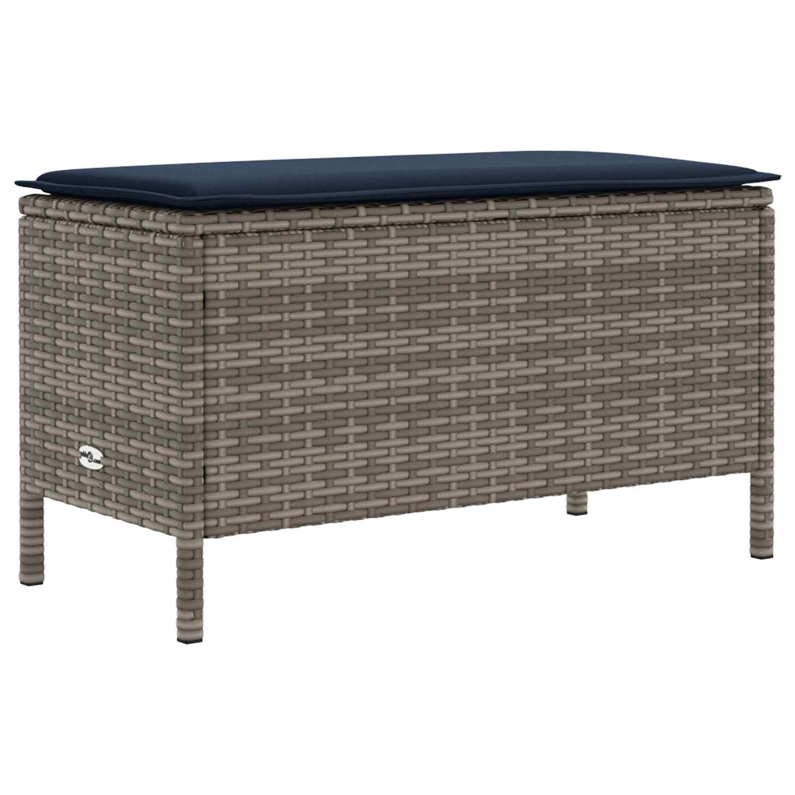 Ensembles de meubles 5 pcs Gris et bleu marine Rotin PE - XIOS