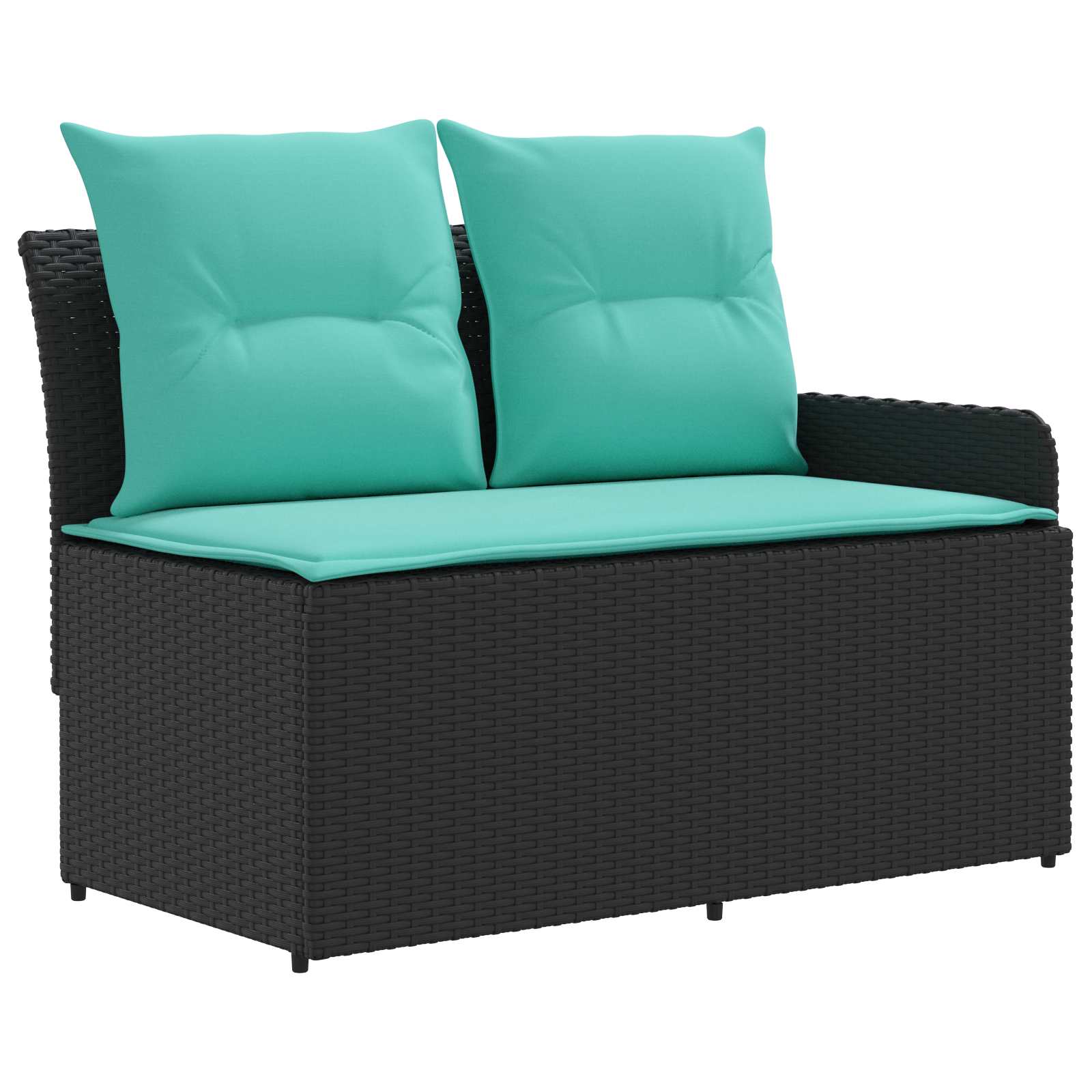 Ensembles de meubles 5 pcs Noir et turquoise Rotin PE - XIOS