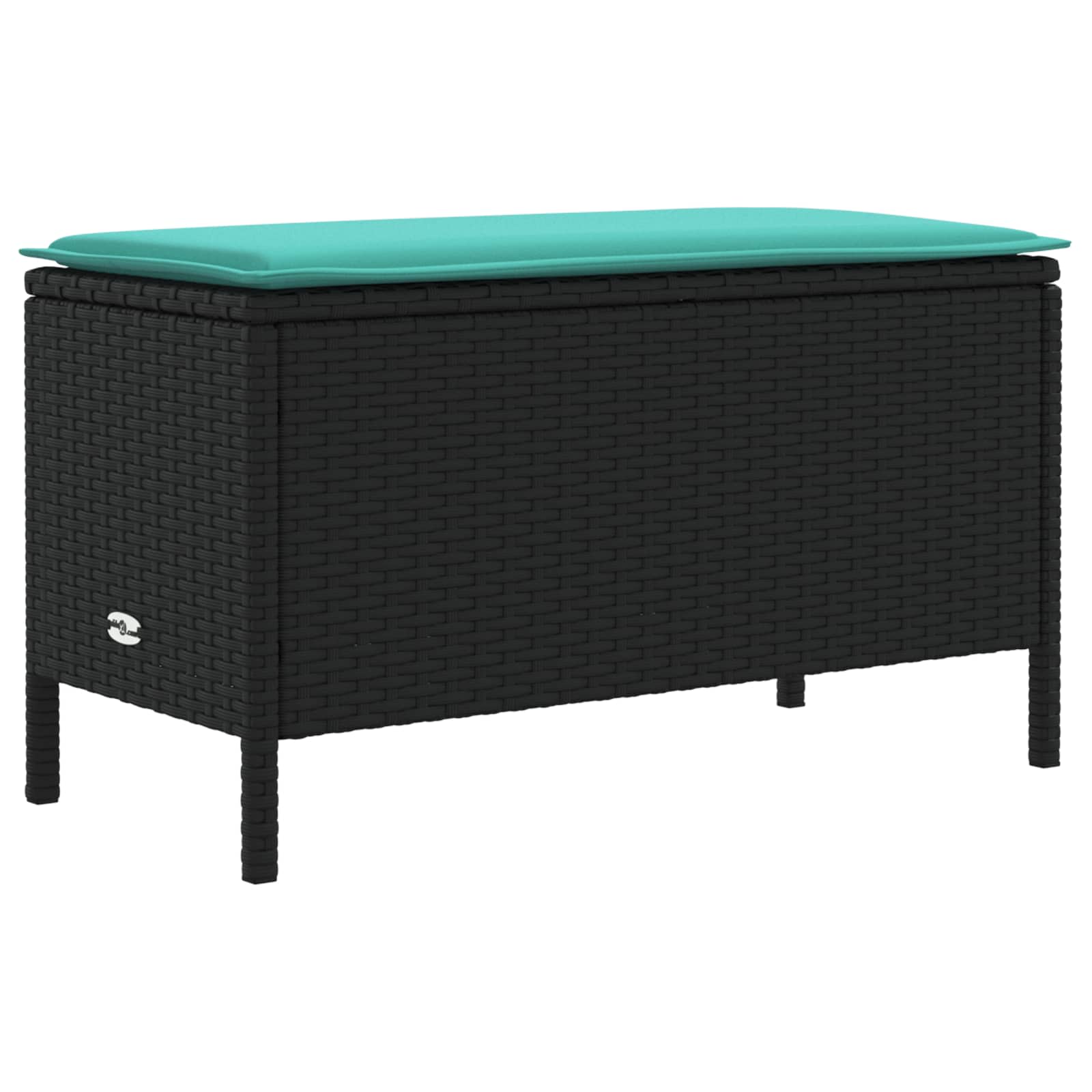 Ensembles de meubles 5 pcs Noir et turquoise Rotin PE - XIOS