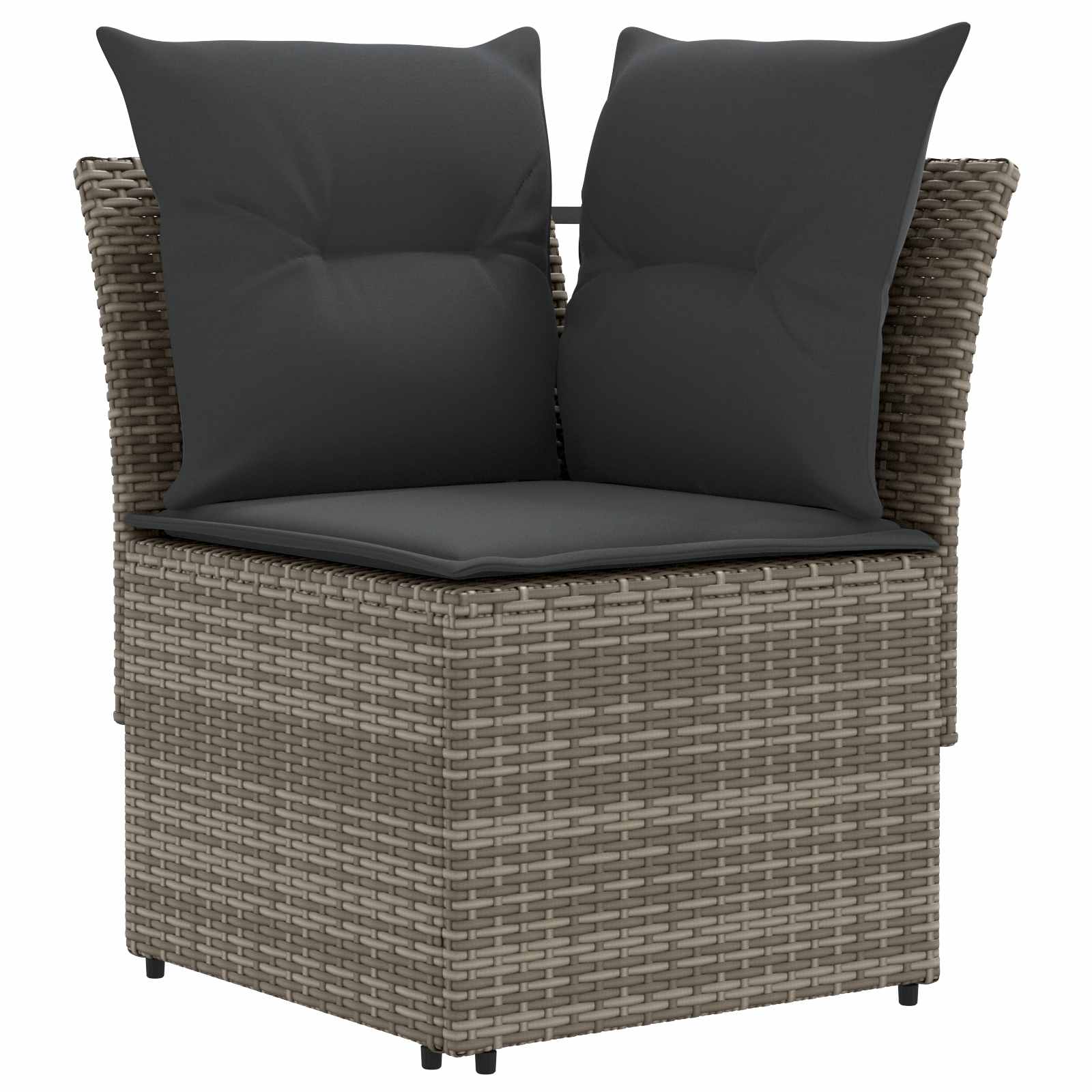 Ensembles de meubles 7 pcs Gris et Gris foncé Rotin PE - XIOS