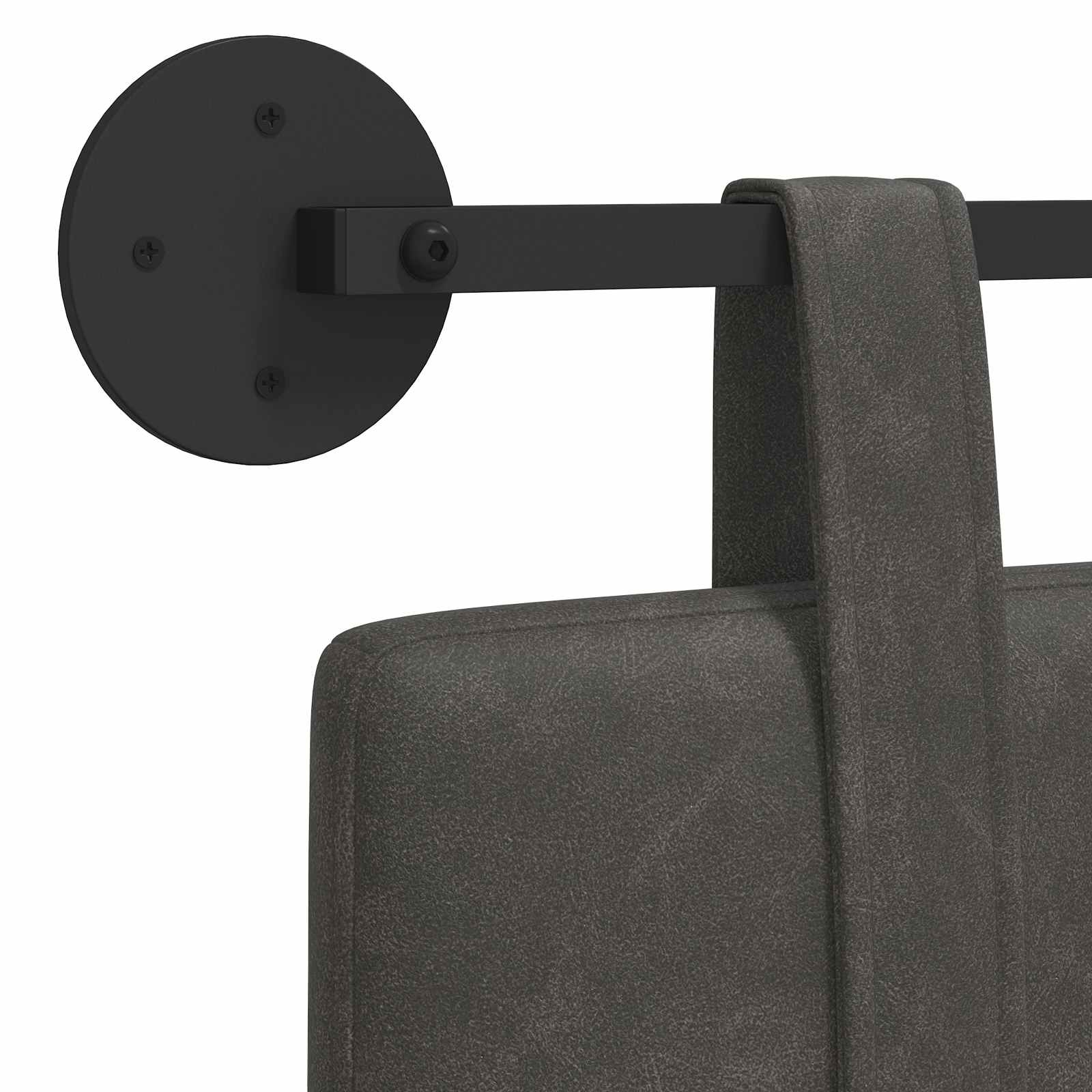 Tête de lit suspendue Uni Noir 90 x 55 x 5 cm PU antique - XIOS