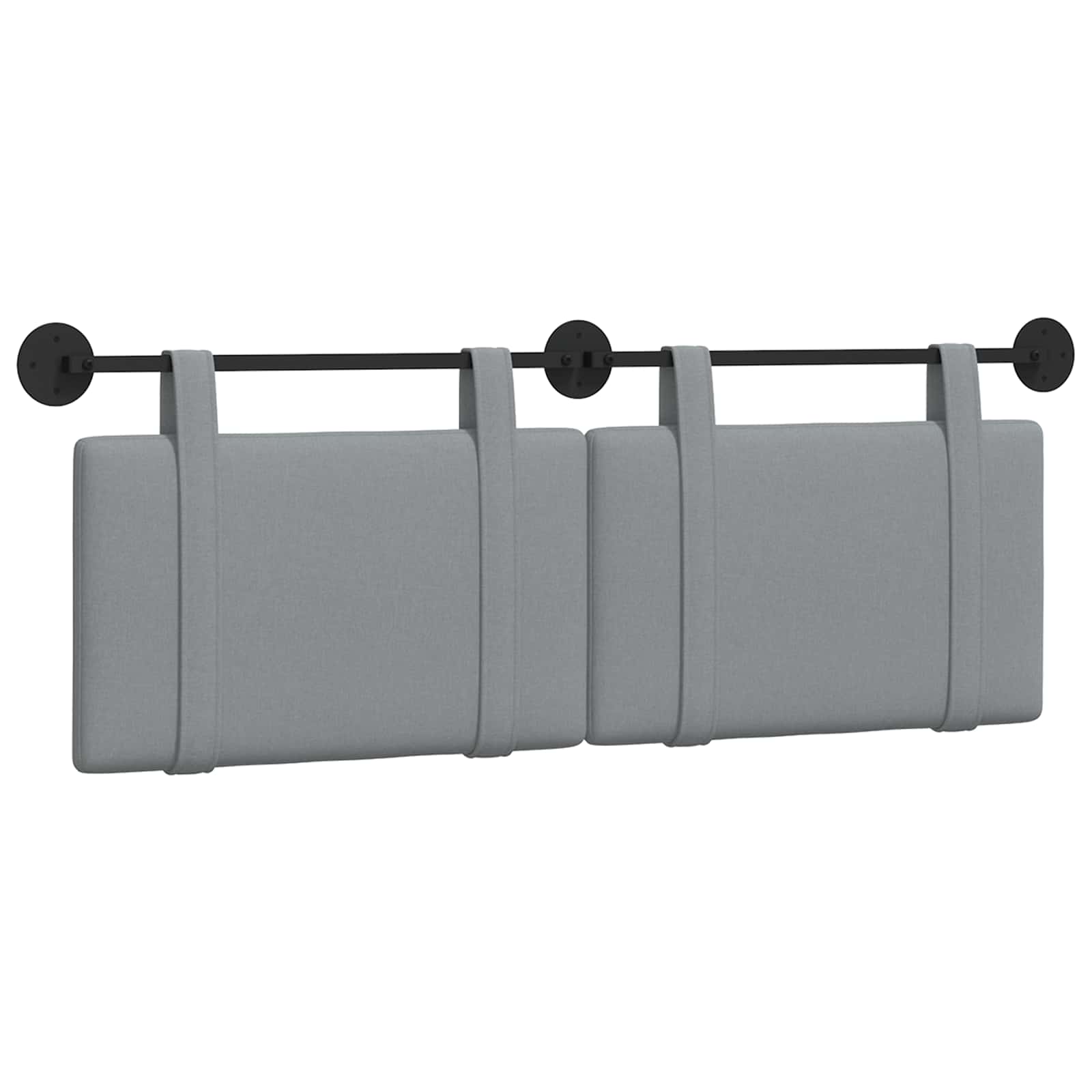 Tête de lit suspendue Uni Gris clair 130 x 55 x 5 cm tissu - XIOS