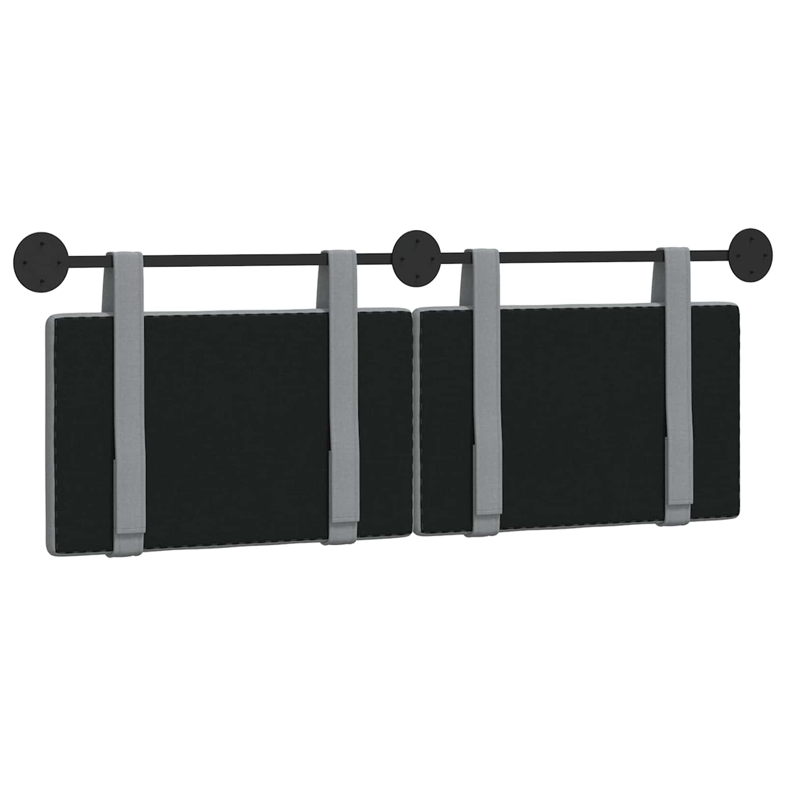 Tête de lit suspendue Uni Gris clair 130 x 55 x 5 cm tissu - XIOS