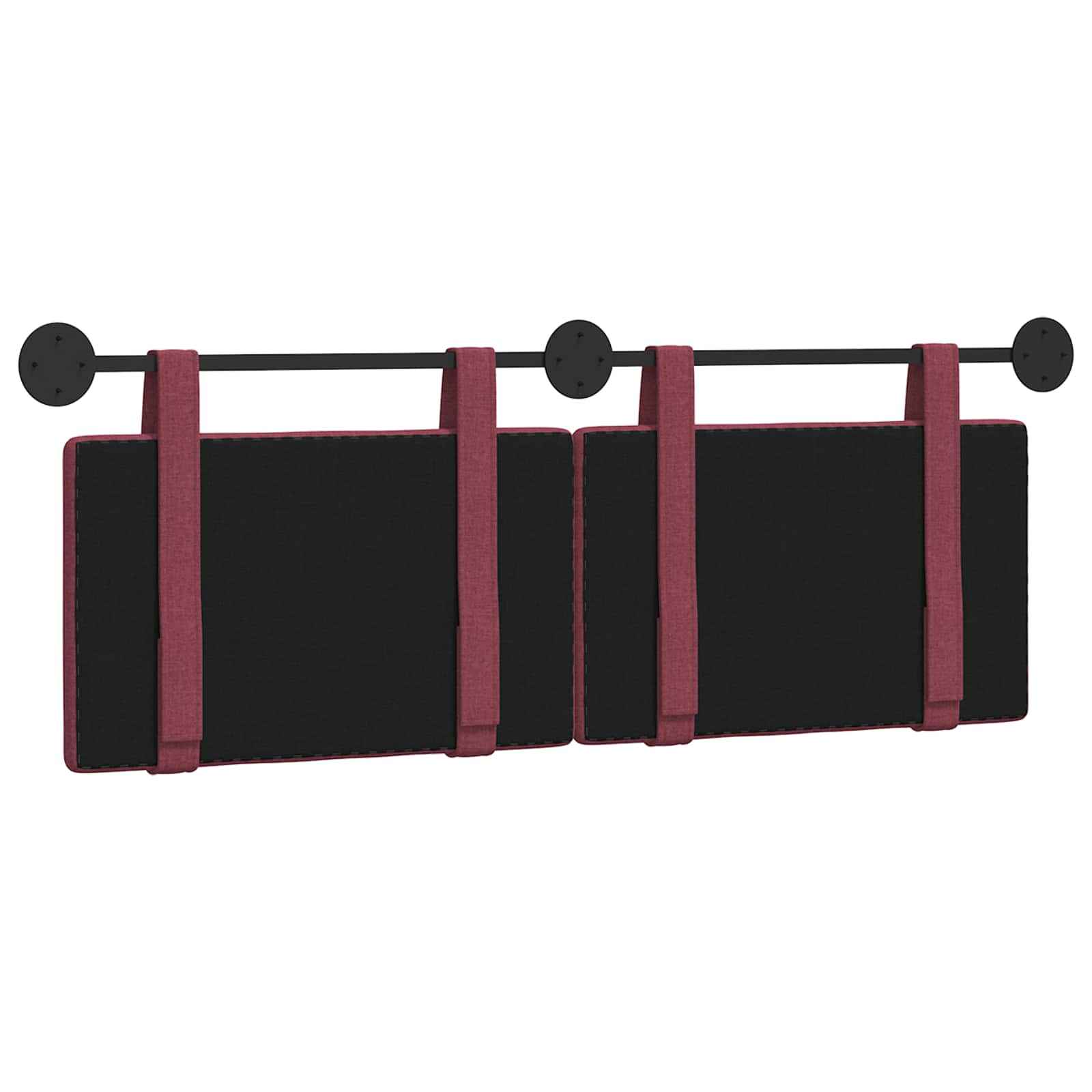 Tête de lit suspendue Uni Bordeaux 130 x 55 x 5 cm tissu - XIOS