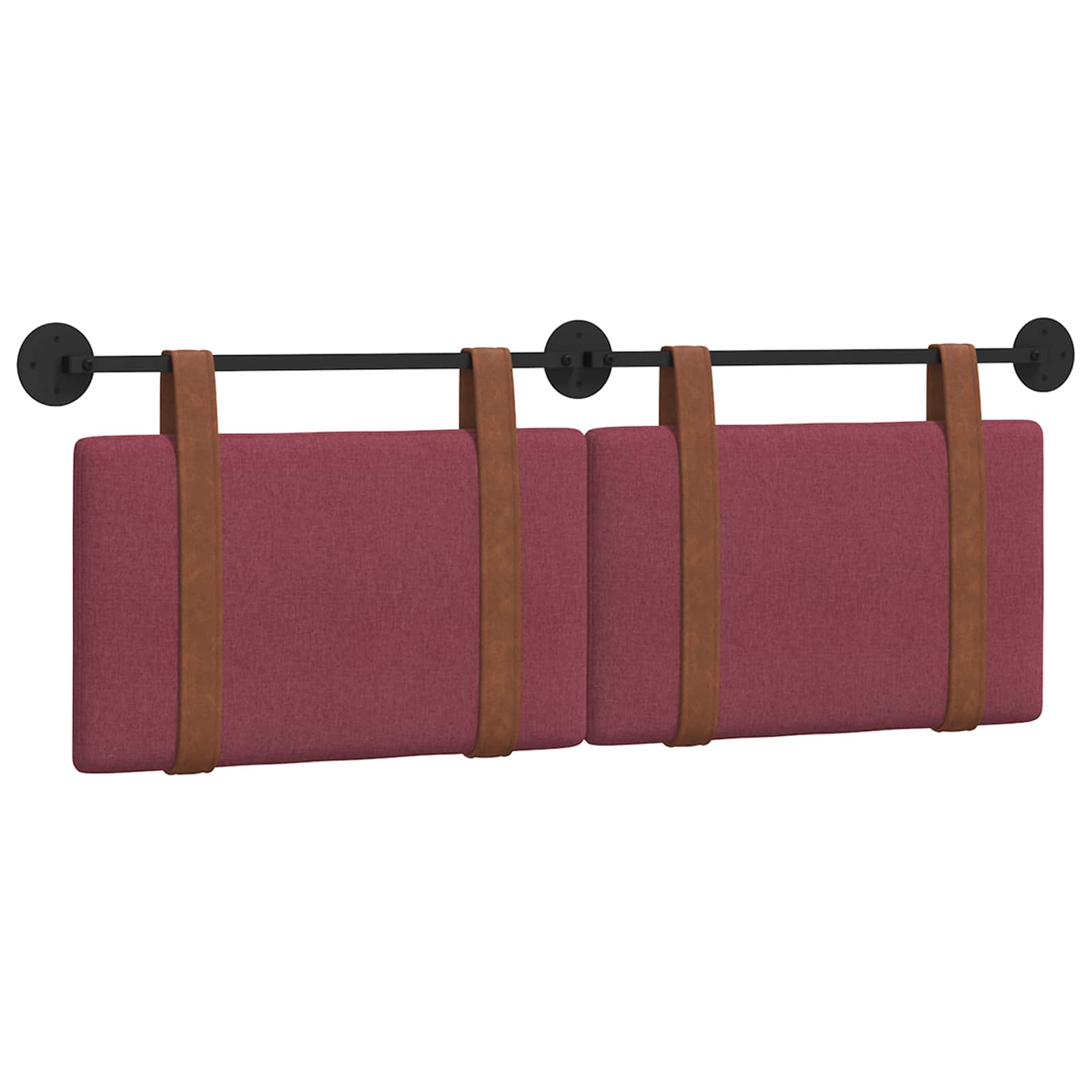 Tête de lit suspendue Uni Bordeaux 130 x 55 x 5 cm PU antique