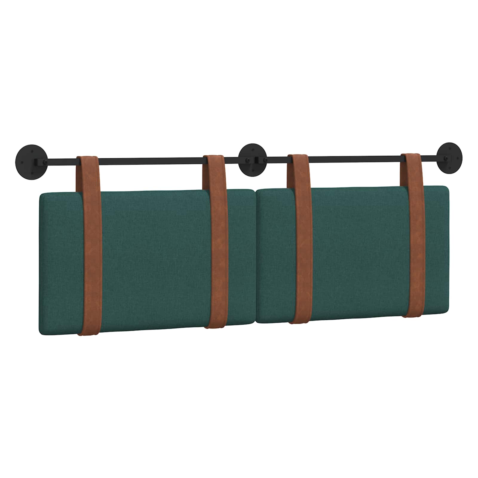 Tête de lit suspendue Uni Vert foncé 130 x 55 x 5 cm PU antique
