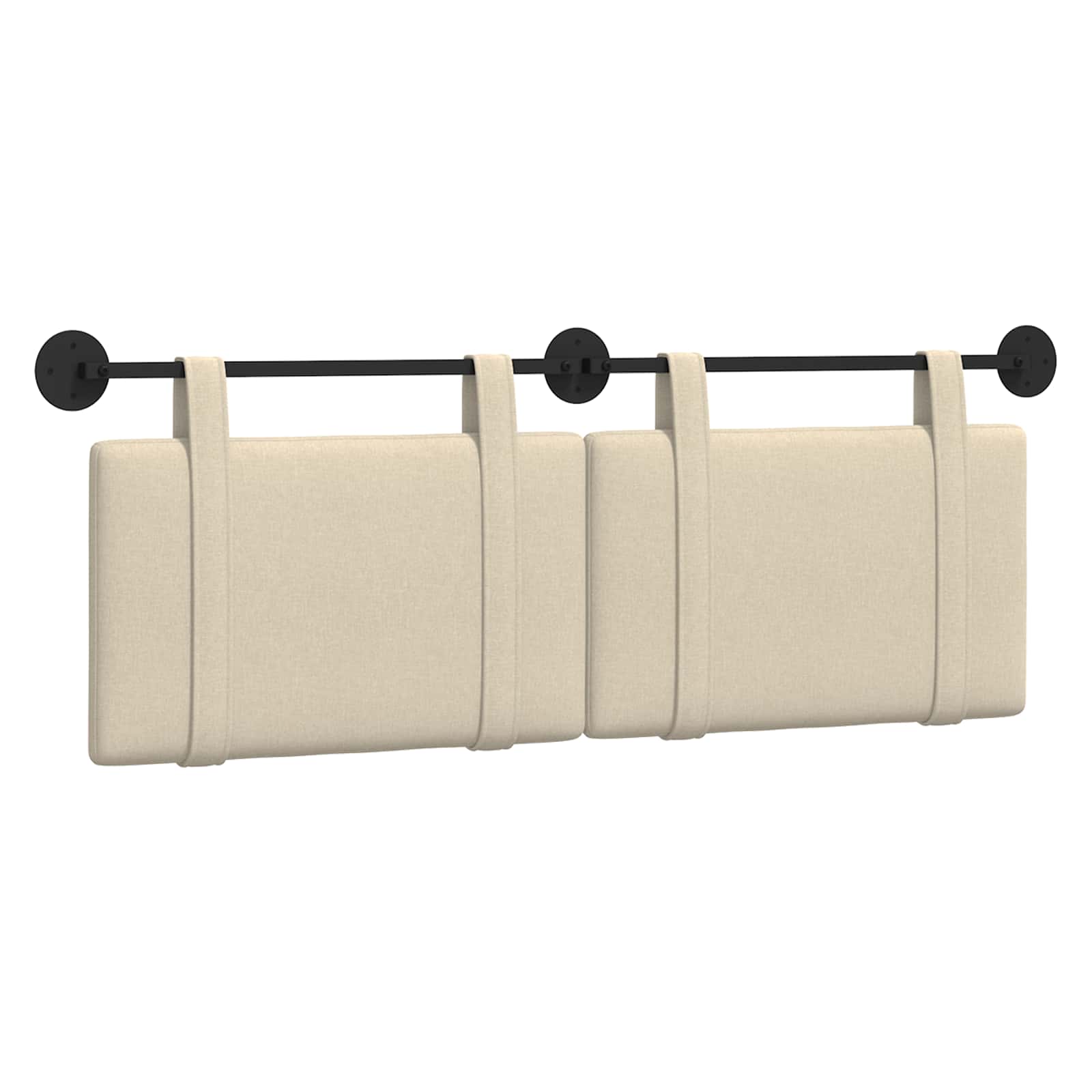 Tête de lit suspendue Crème Tissu