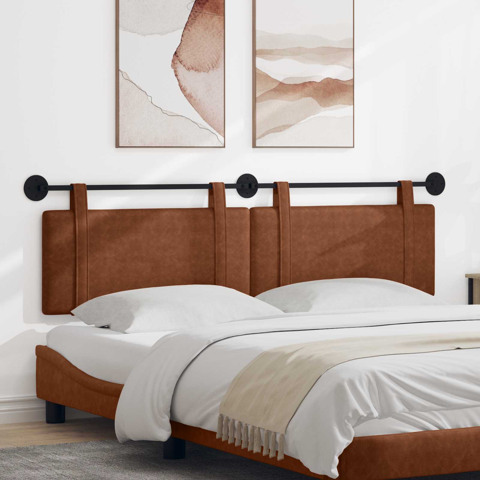 Tête de lit suspendue Uni Marron 170 x 55 x 5 cm PU antique - XIOS