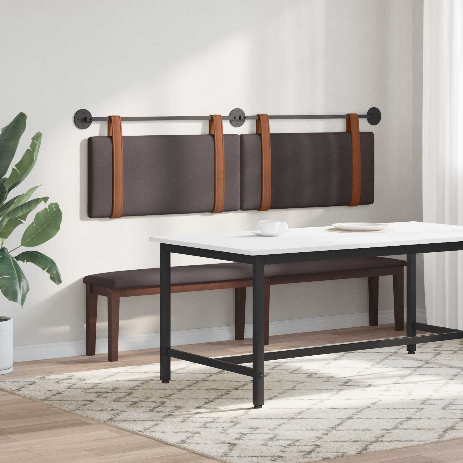 Tête de lit suspendue Marron foncé PU antique - XIOS