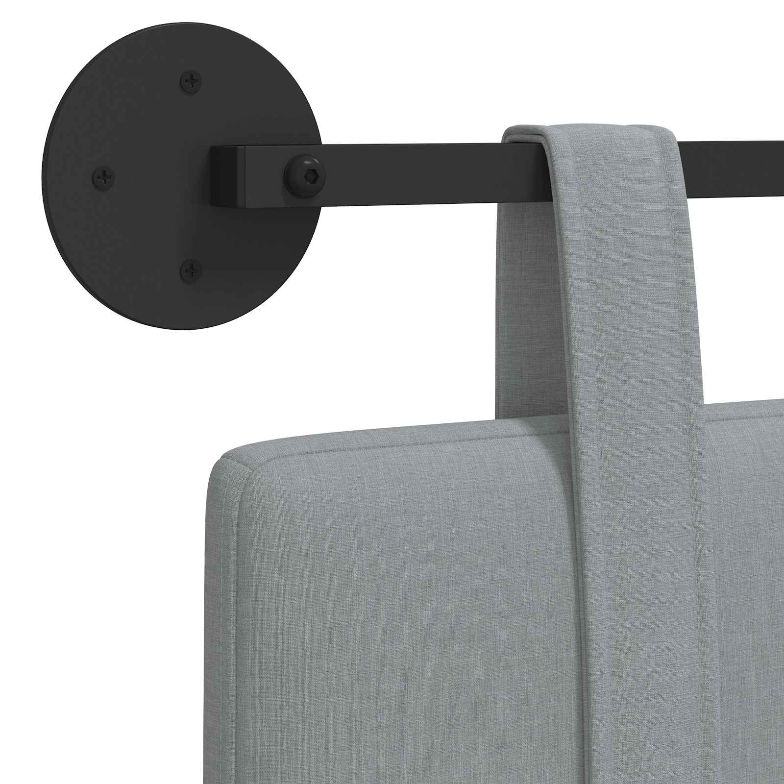 Tête de lit suspendue Gris clair Tissu - XIOS