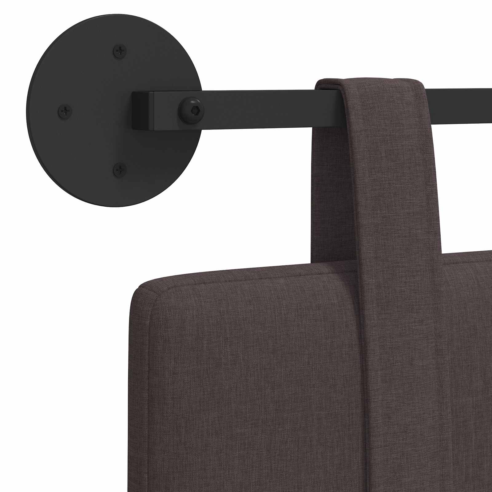 Tête de lit suspendue Marron foncé Tissu - XIOS