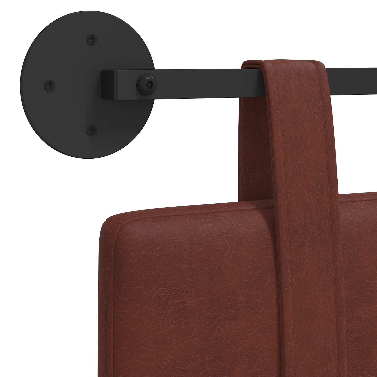 Tête de lit suspendue Brun Brillant PU antique - XIOS