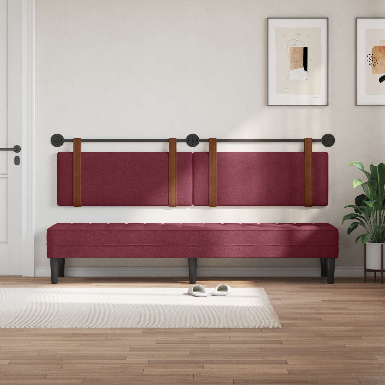 Tête de lit suspendue Bordeaux PU antique - XIOS