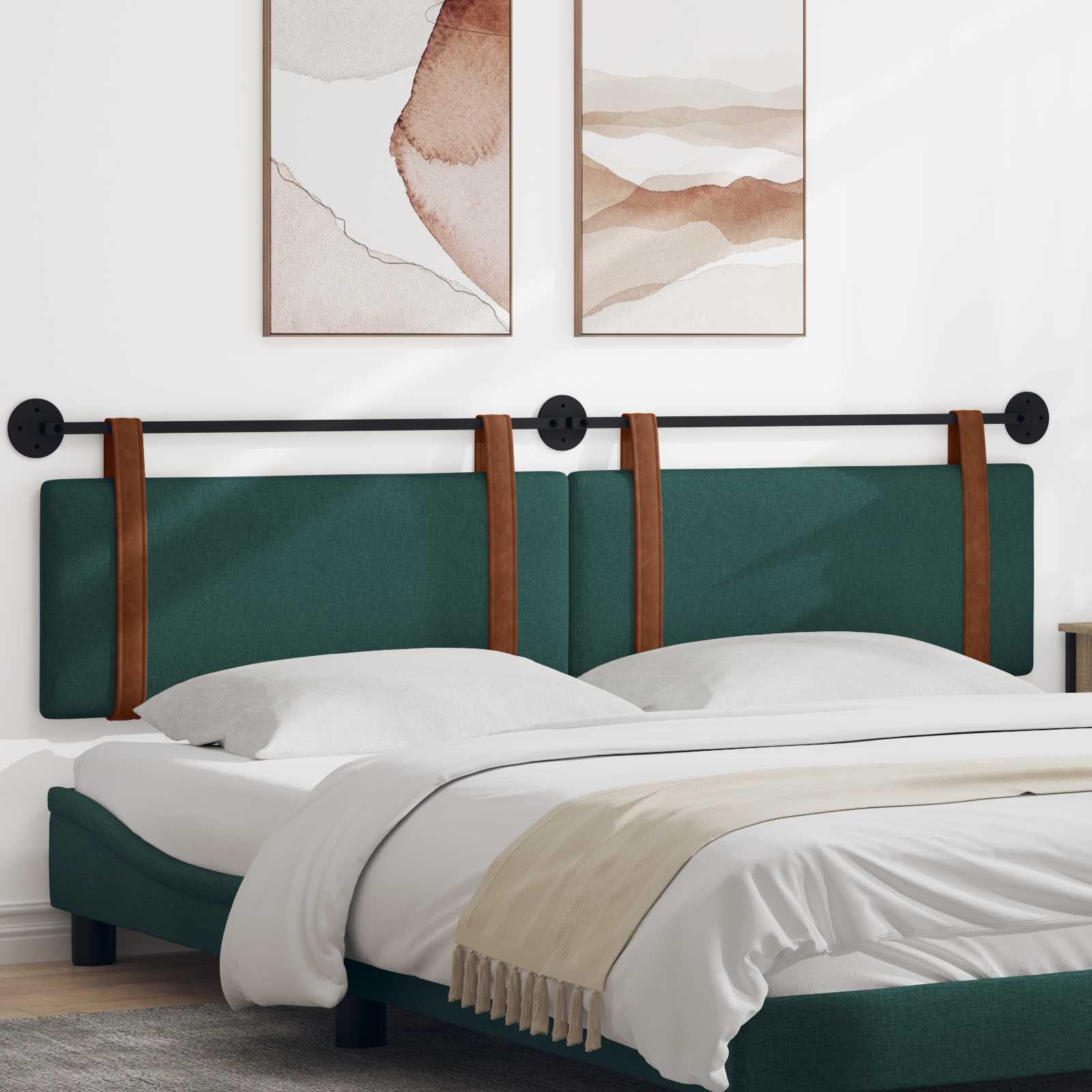 Tête de lit suspendue Vert foncé PU antique - XIOS