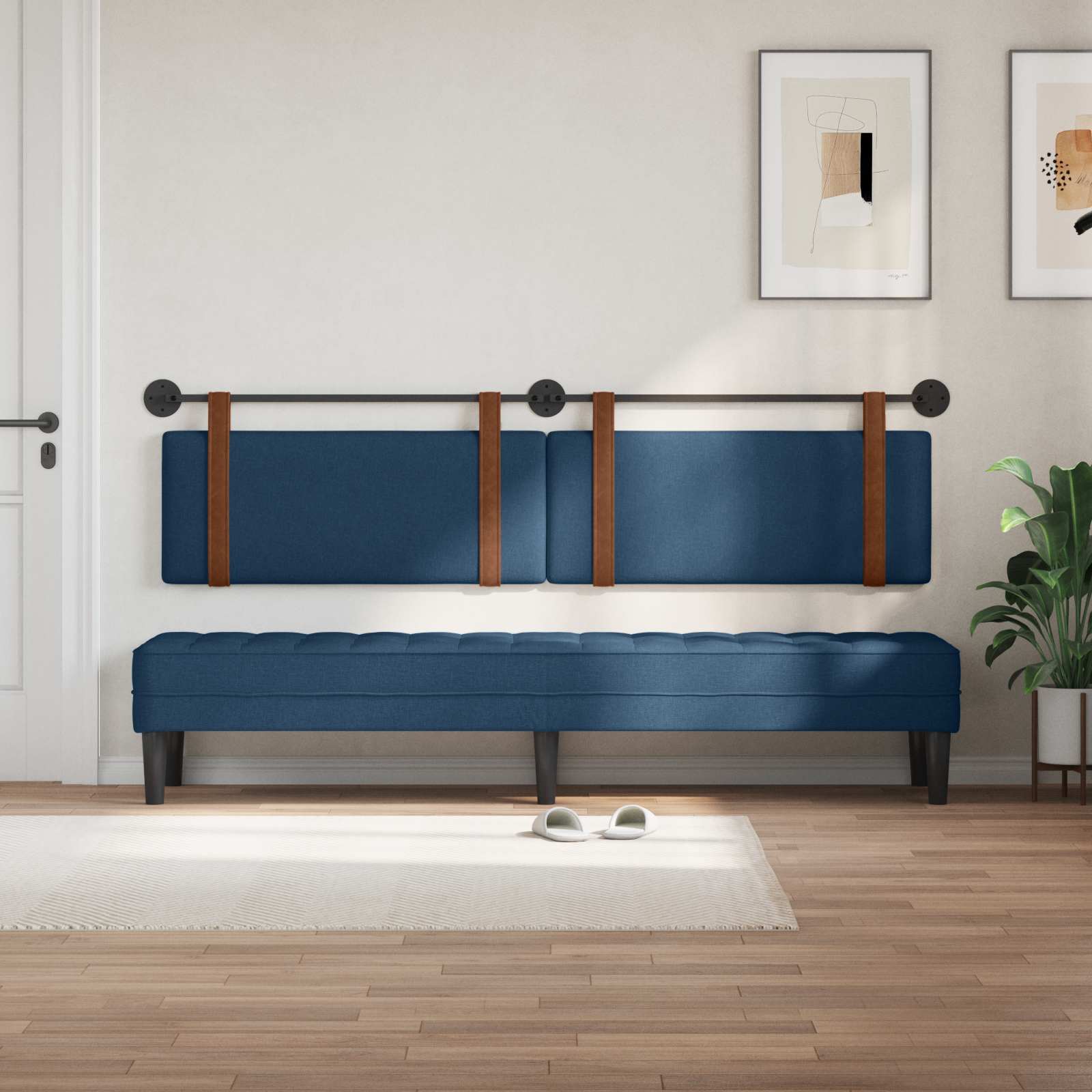 Tête de lit suspendue Bleu PU antique - XIOS