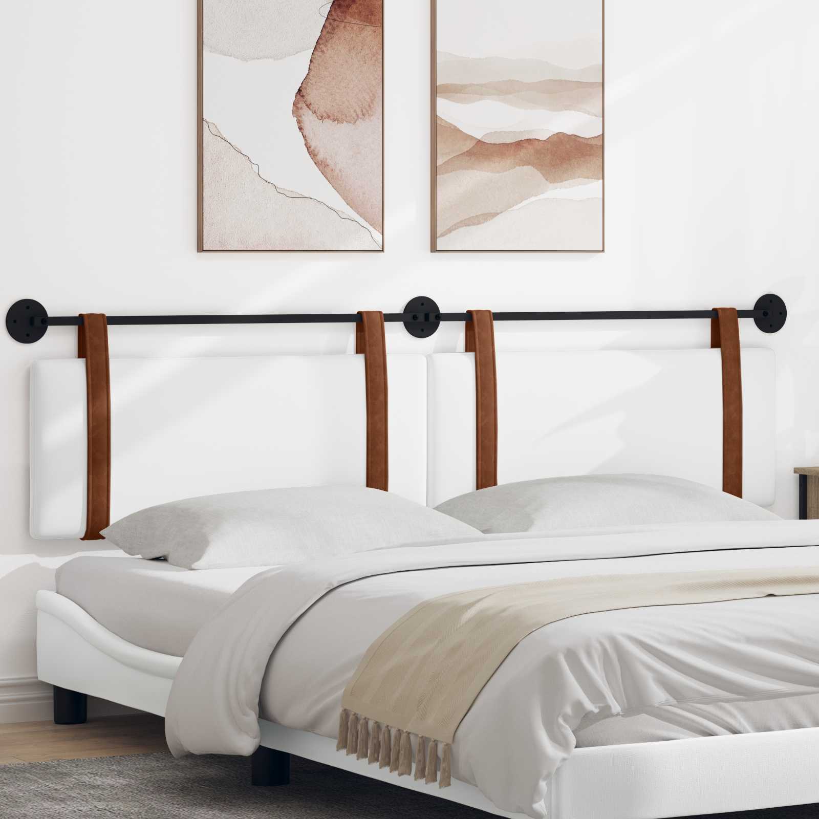 Tête de lit suspendue Blanc PU antique - XIOS