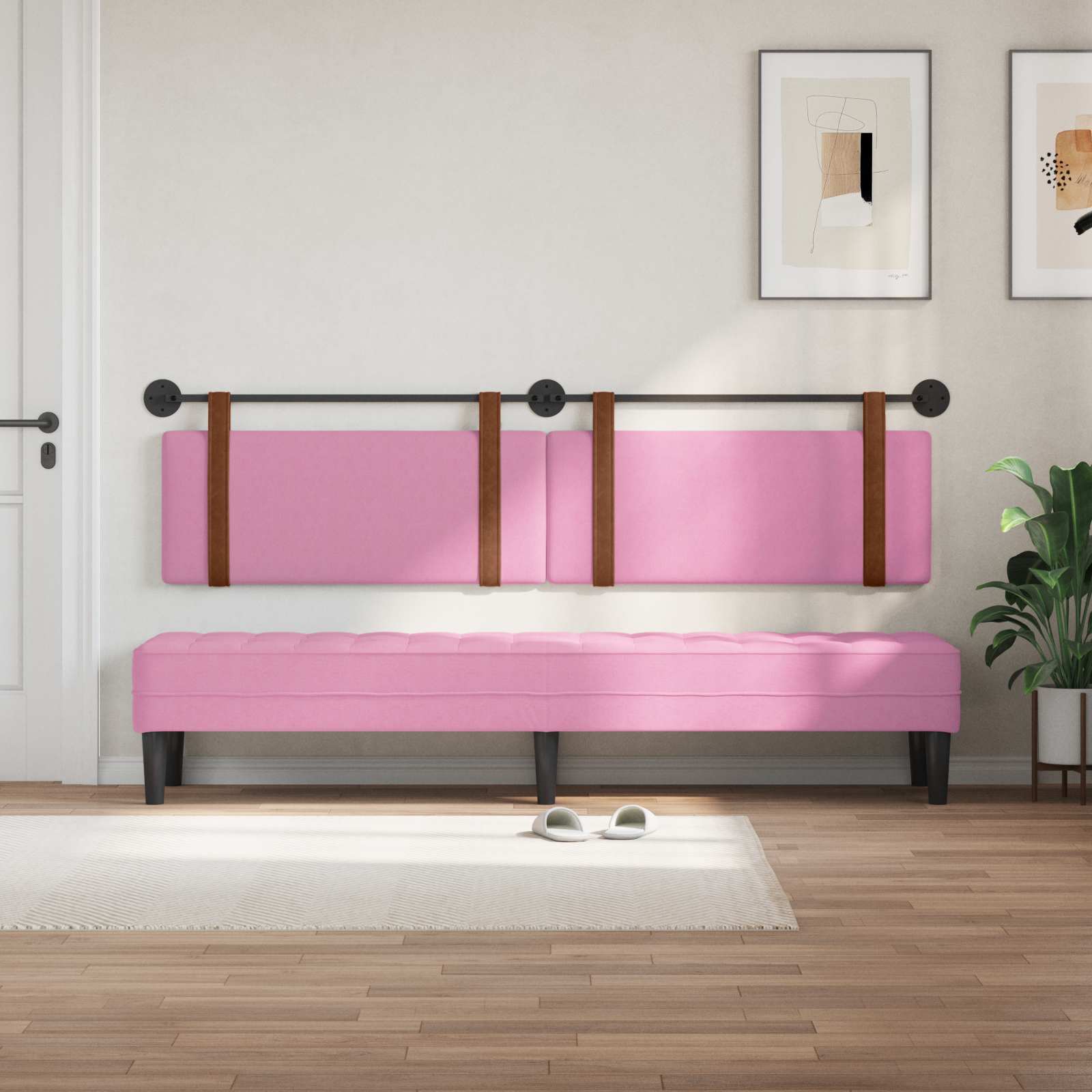 Tête de lit suspendue Rose PU antique - XIOS