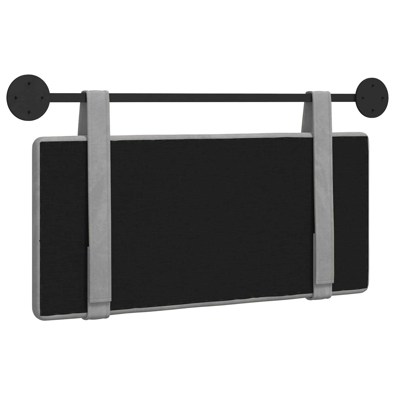 Tête de lit suspendue Gris clair 90 x 55 x 5 cm Velours - XIOS