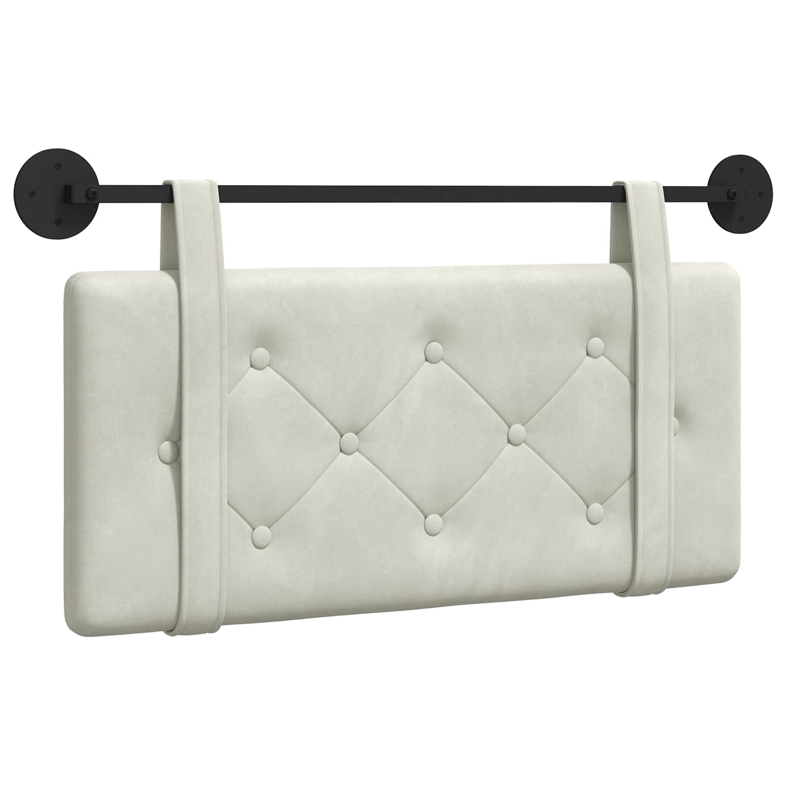 Tête de lit suspendue Crème 90 x 55 x 5 cm Velours - XIOS