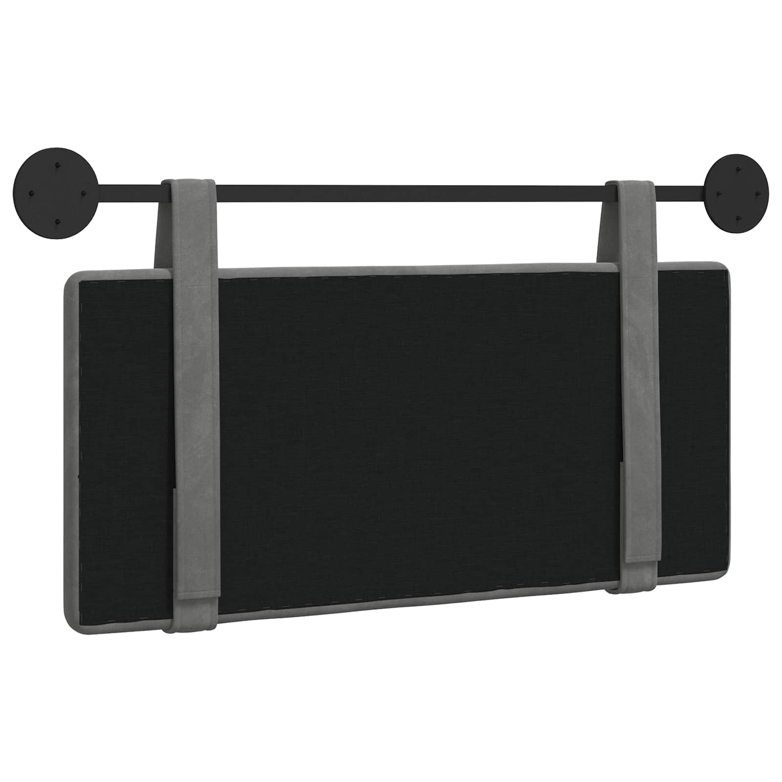 Tête de lit suspendue Gris foncé 100 x 55 x 5 cm Velours - XIOS