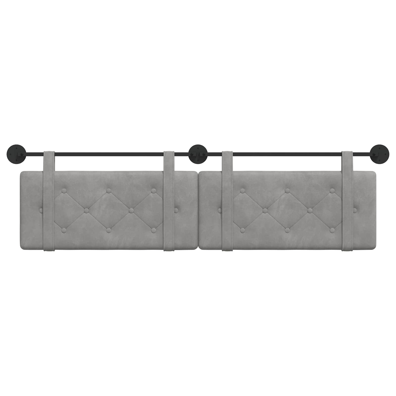 Tête de lit suspendue Gris clair Velours - XIOS