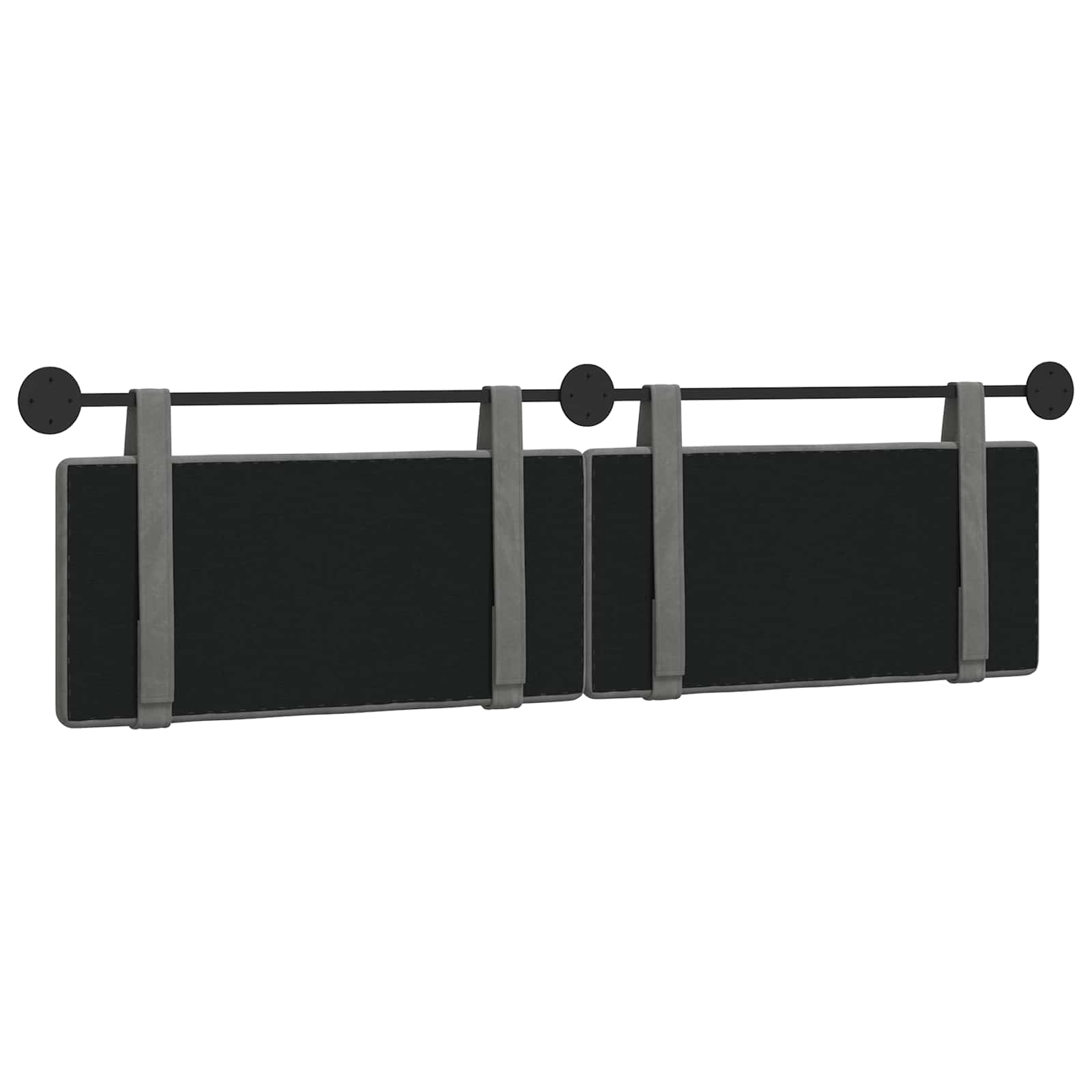 Tête de lit suspendue Gris foncé Velours - XIOS