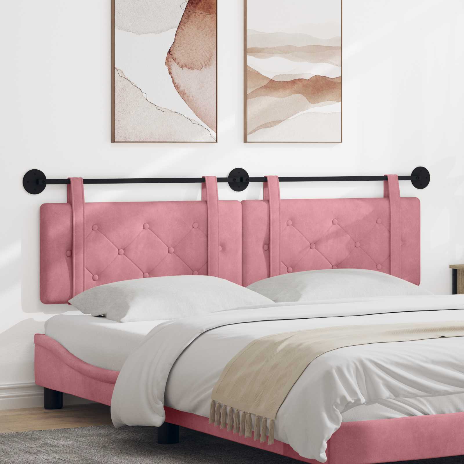 Tête de lit suspendue Rose Velours - XIOS