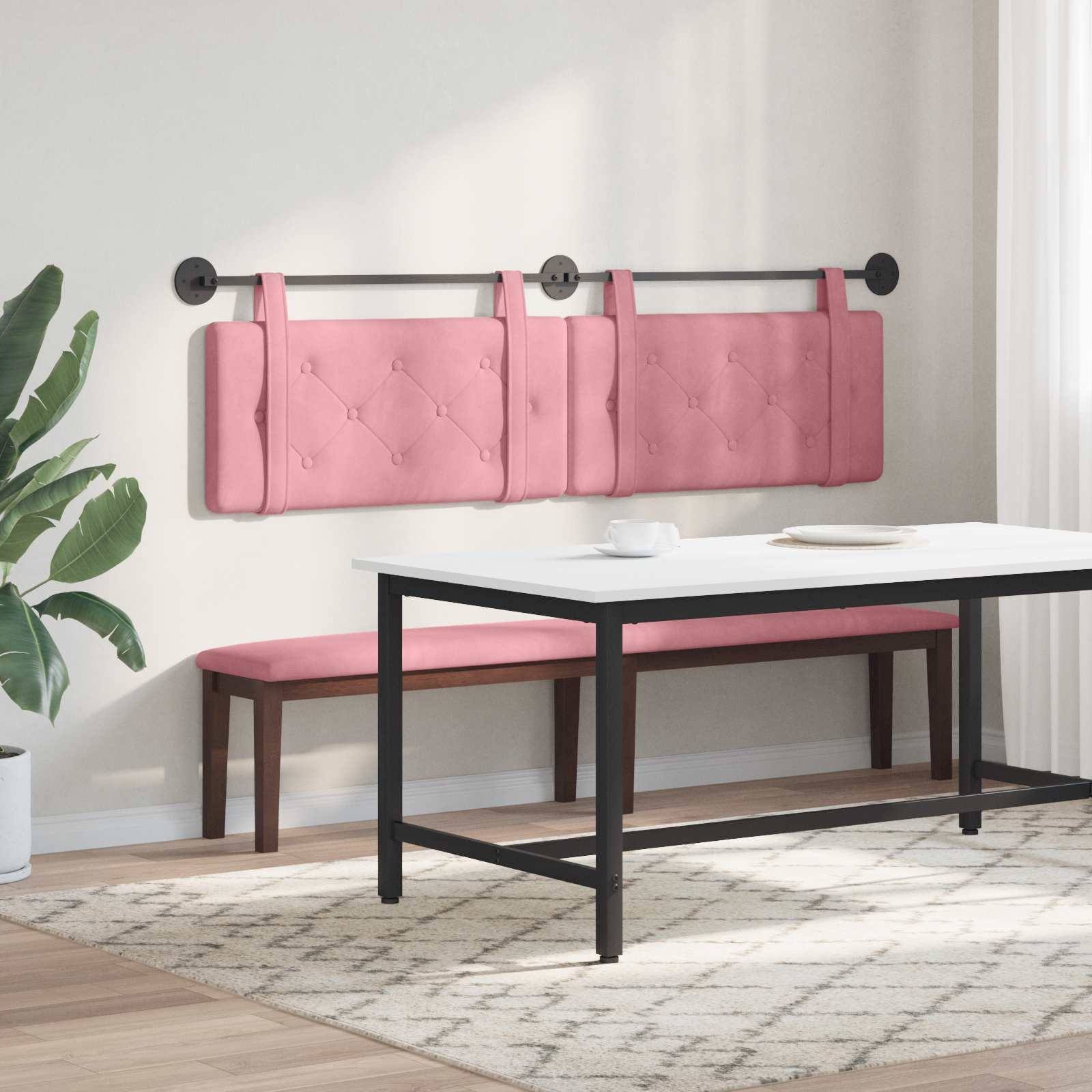 Tête de lit suspendue Rose Velours - XIOS