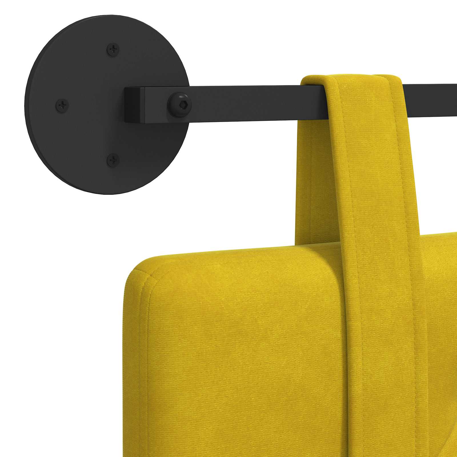 Tête de lit suspendue Jaune Velours - XIOS
